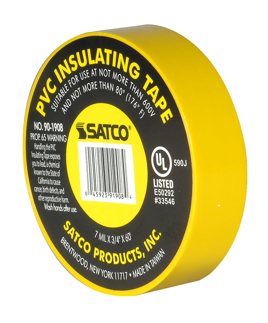 (4-Pack) Elec Tape 60 Ft. 3/4" in Yellow