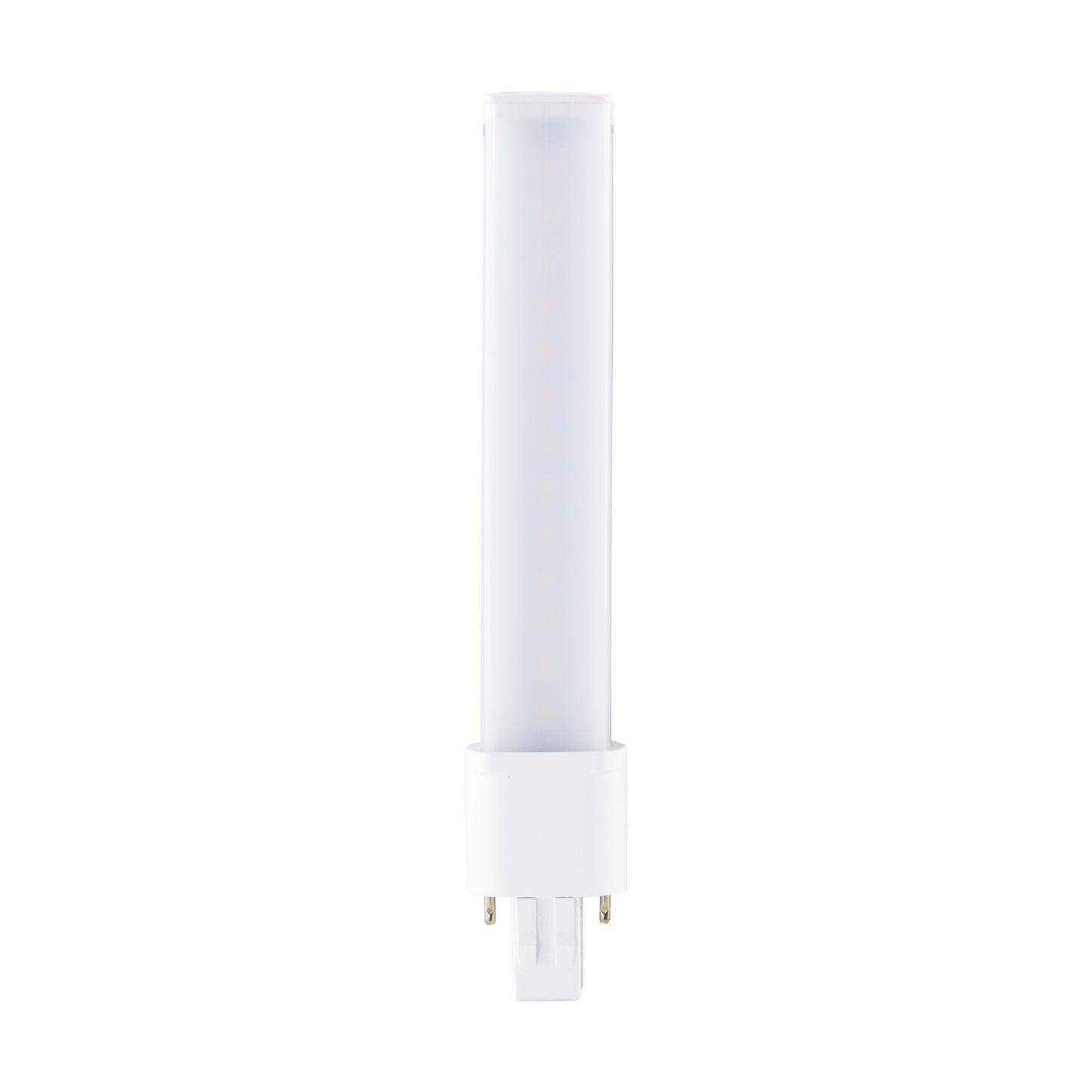 Satco 6W LED PL Lamp – GX23, 600 Lumens, 3500K Neutral White, Vertical/Horizontal – CFL Replacement, 12-Pack (S28727)