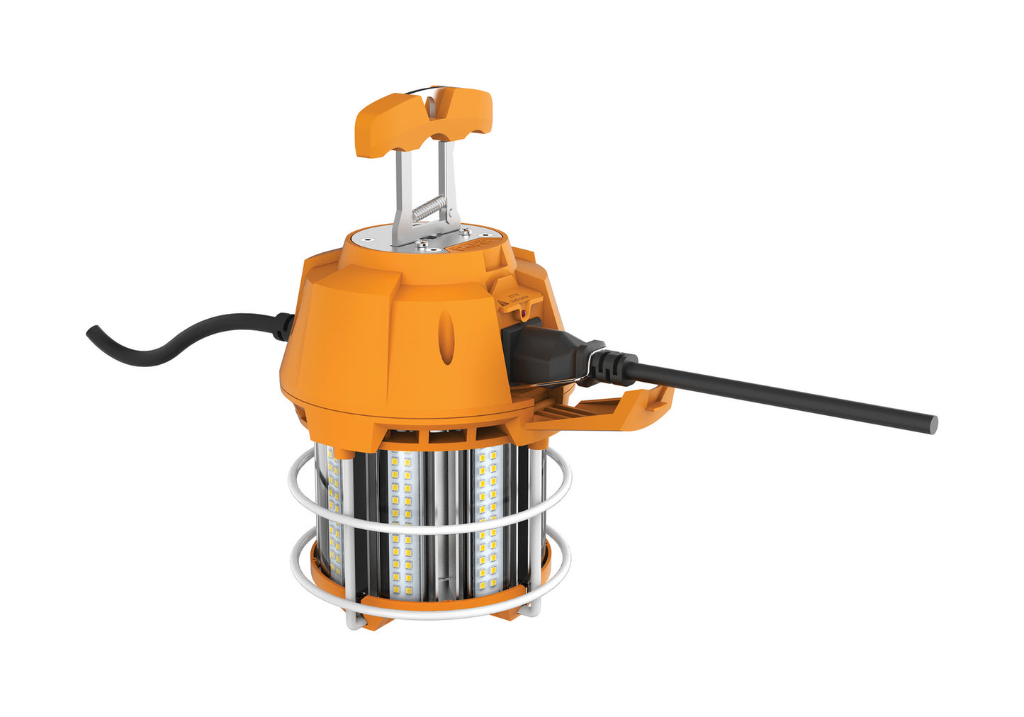 LED Hi-Bay Caged Lamp in Orange / White