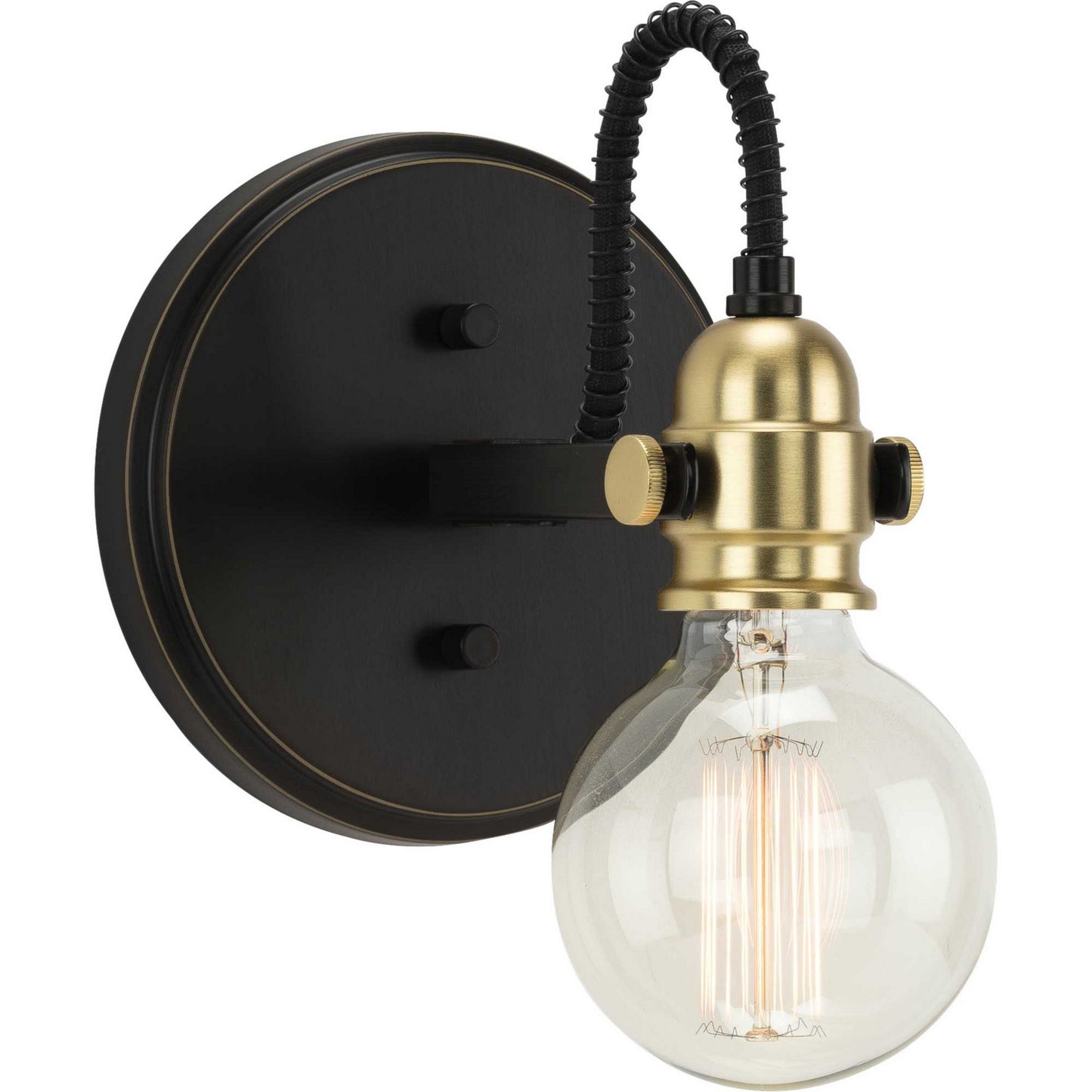 Axle One Light Bath Bracket in Antique Bronze