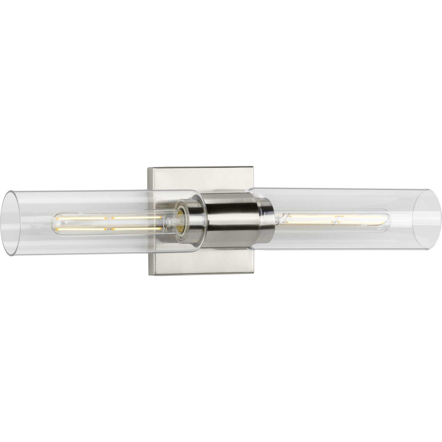 Clarion Two Light Bath Bracket in Brushed Nickel
