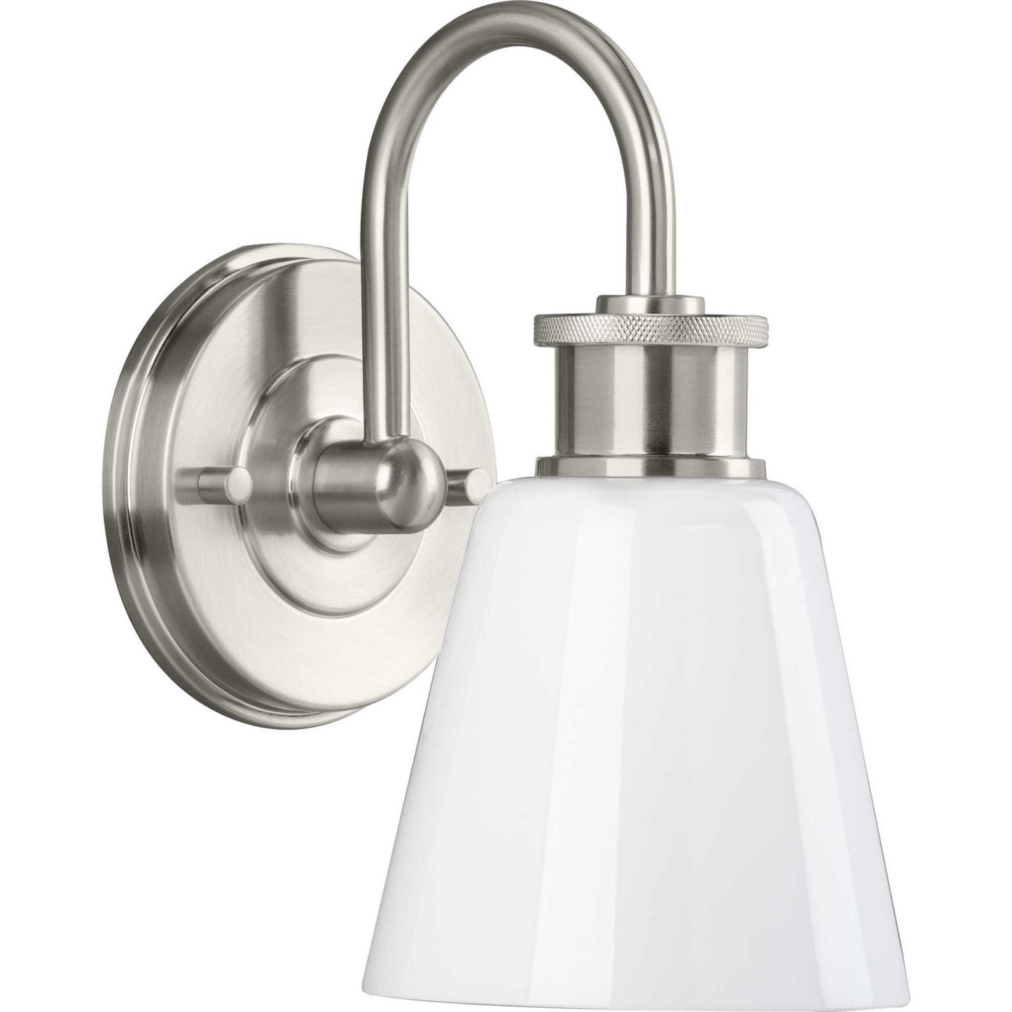 Ashford One Light Bath Bracket in Brushed Nickel