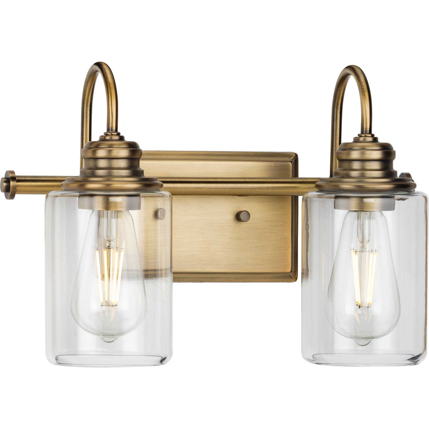 Aiken Two Light Bath Bracket in Vintage Brass