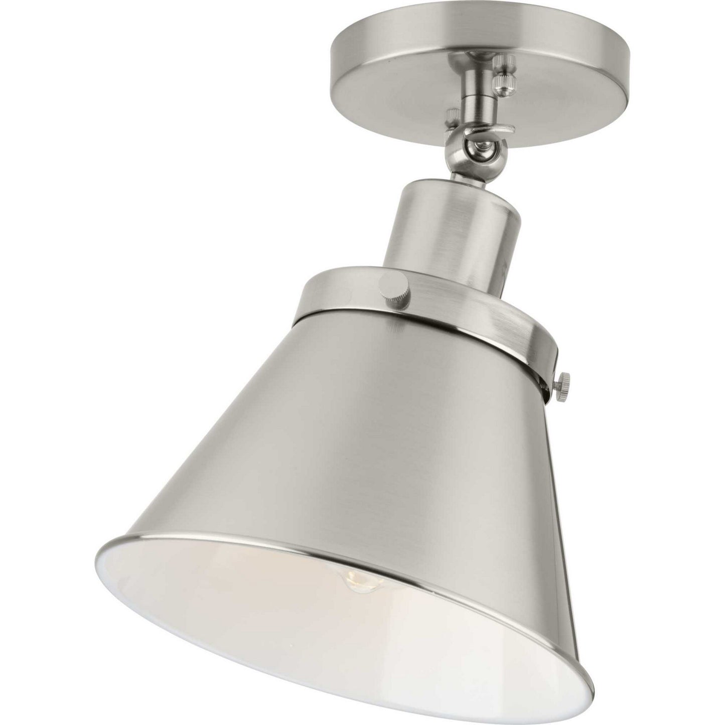 Hinton One Light Flush Mount in Brushed Nickel