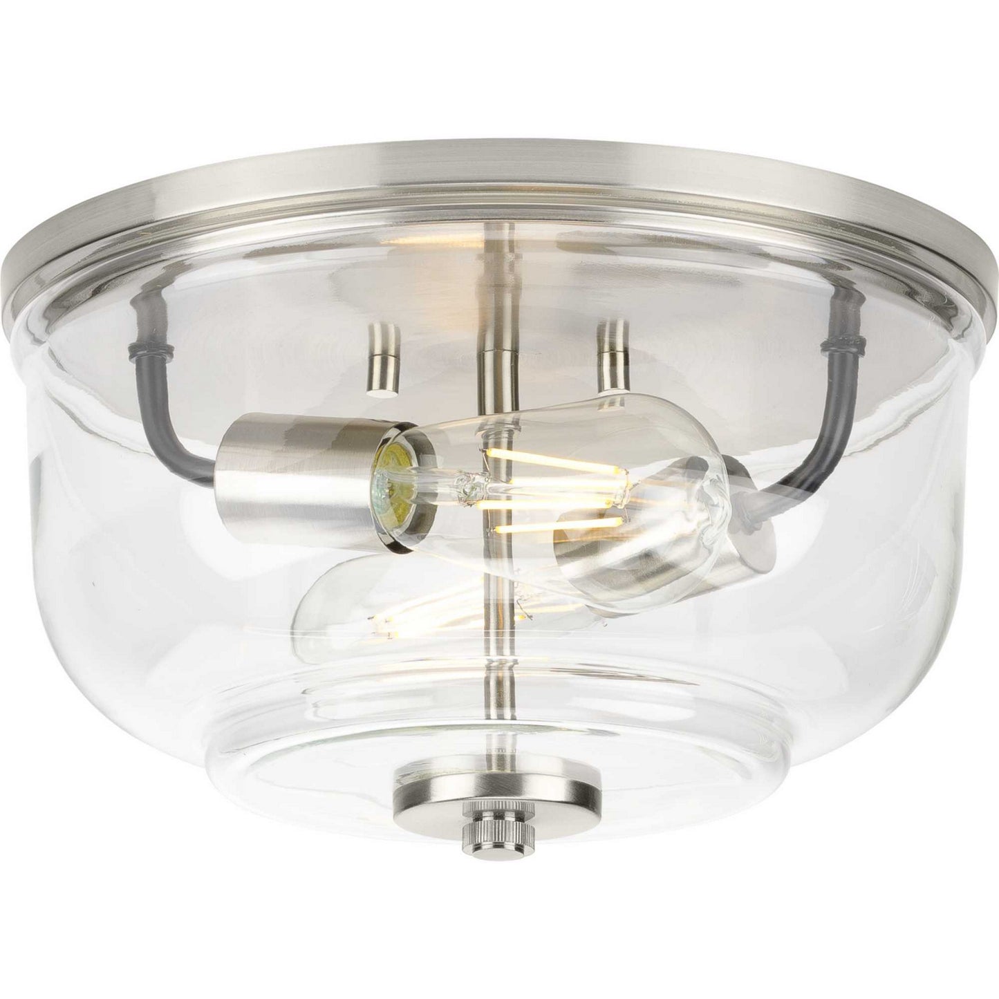 Rushton Two Light Flush Mount in Brushed Nickel