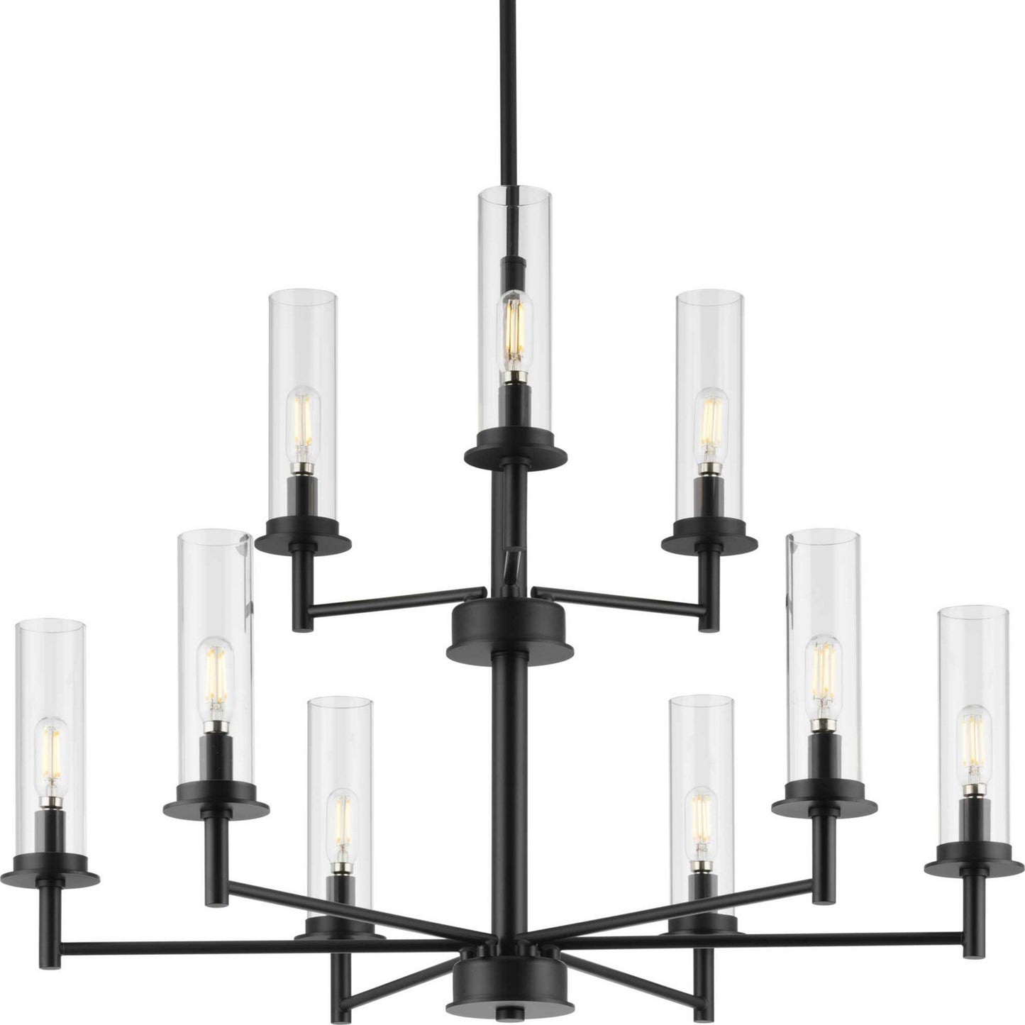 Kellwyn Nine Light Chandelier in Matte Black