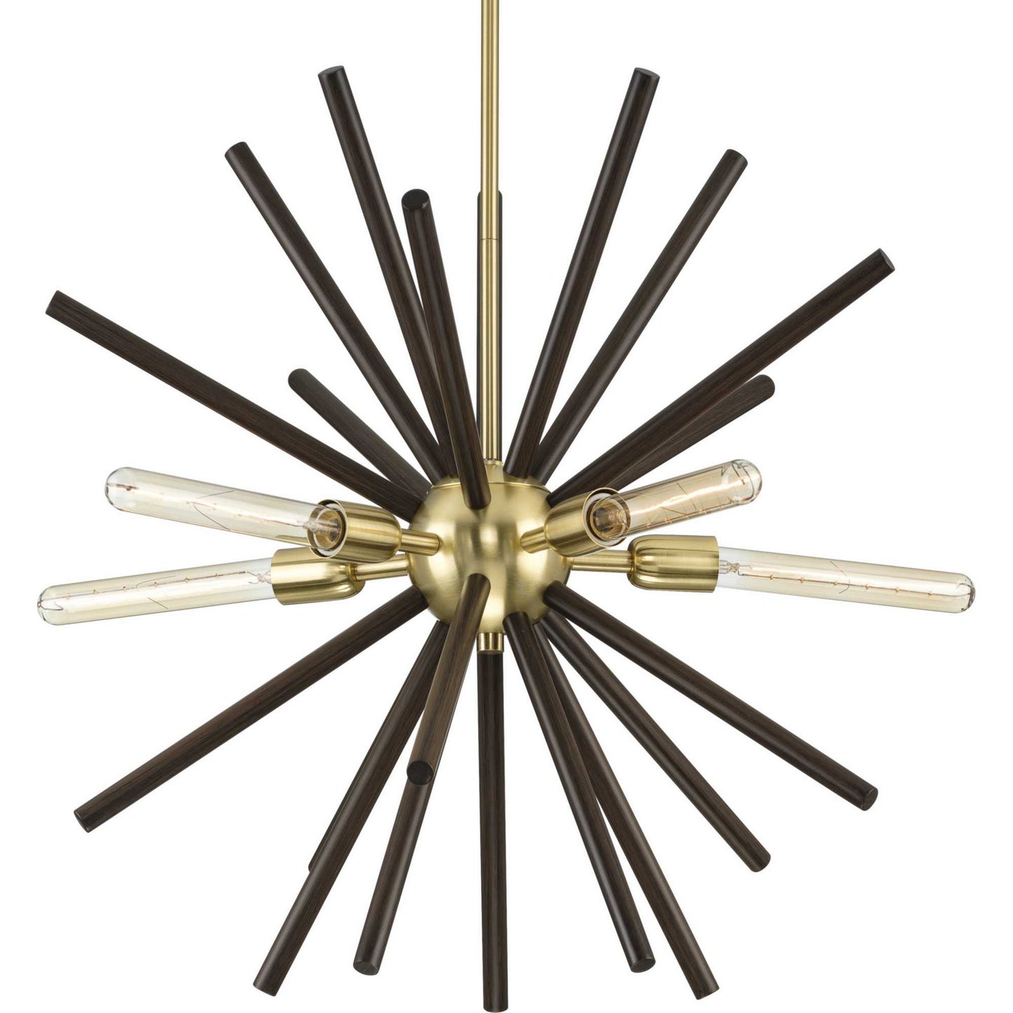 Thorpe Five Light Chandelier in Satin Brass