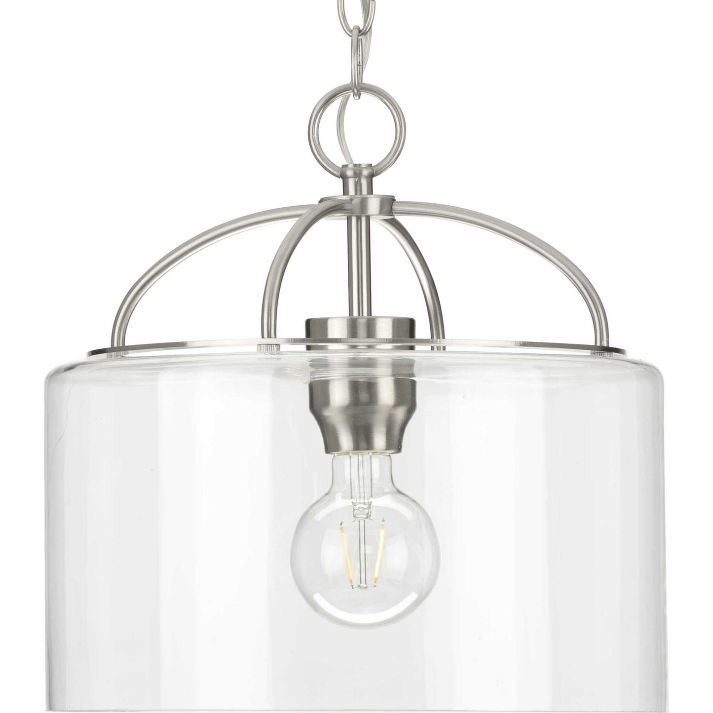 Leyden One Light Pendant in Brushed Nickel