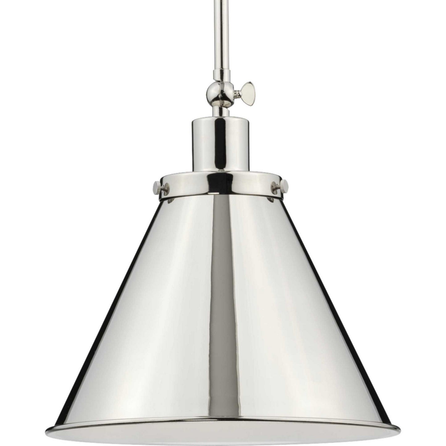Hinton One Light Pendant in Polished Nickel