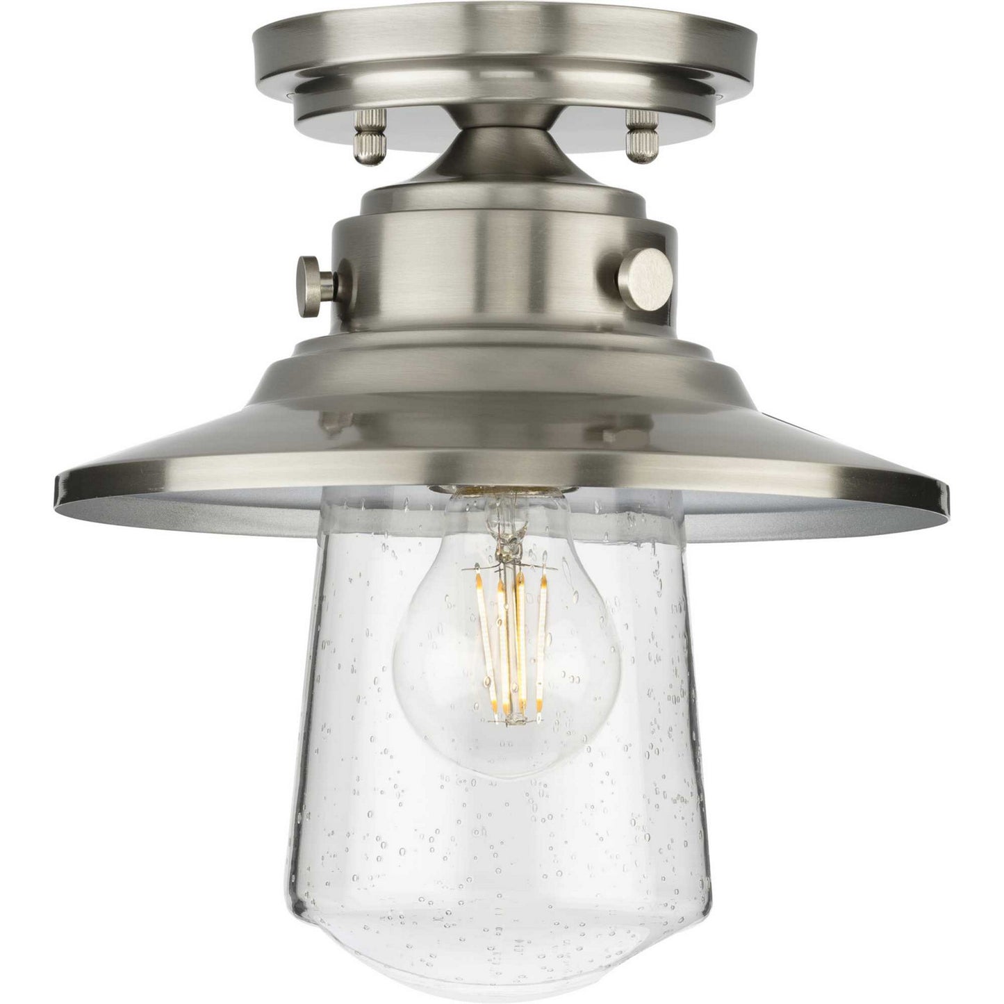Tremont One Light Semi-Flush Mount in Stainless Steel