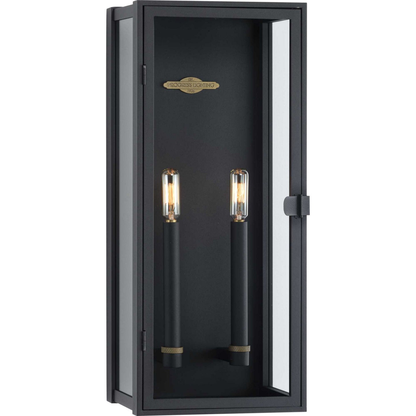 Stature Two Light Wall Lantern in Textured Black