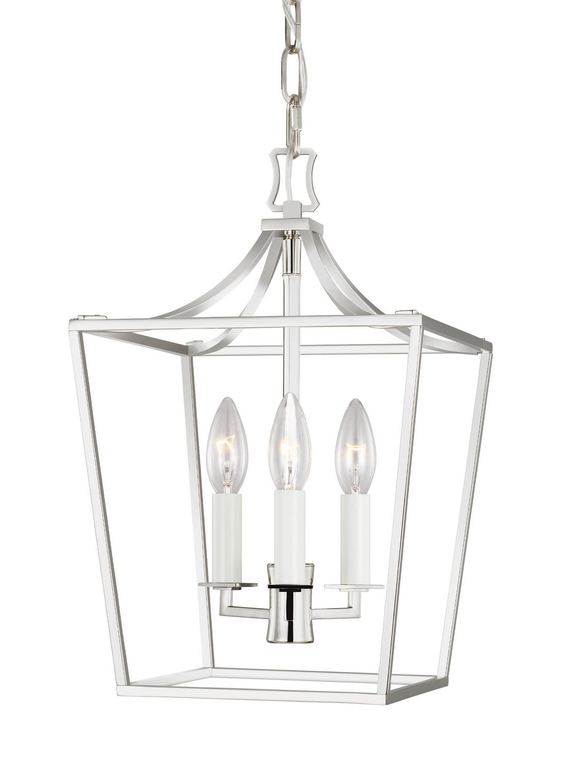 Southold Three Light Mini Lantern in Polished Nickel