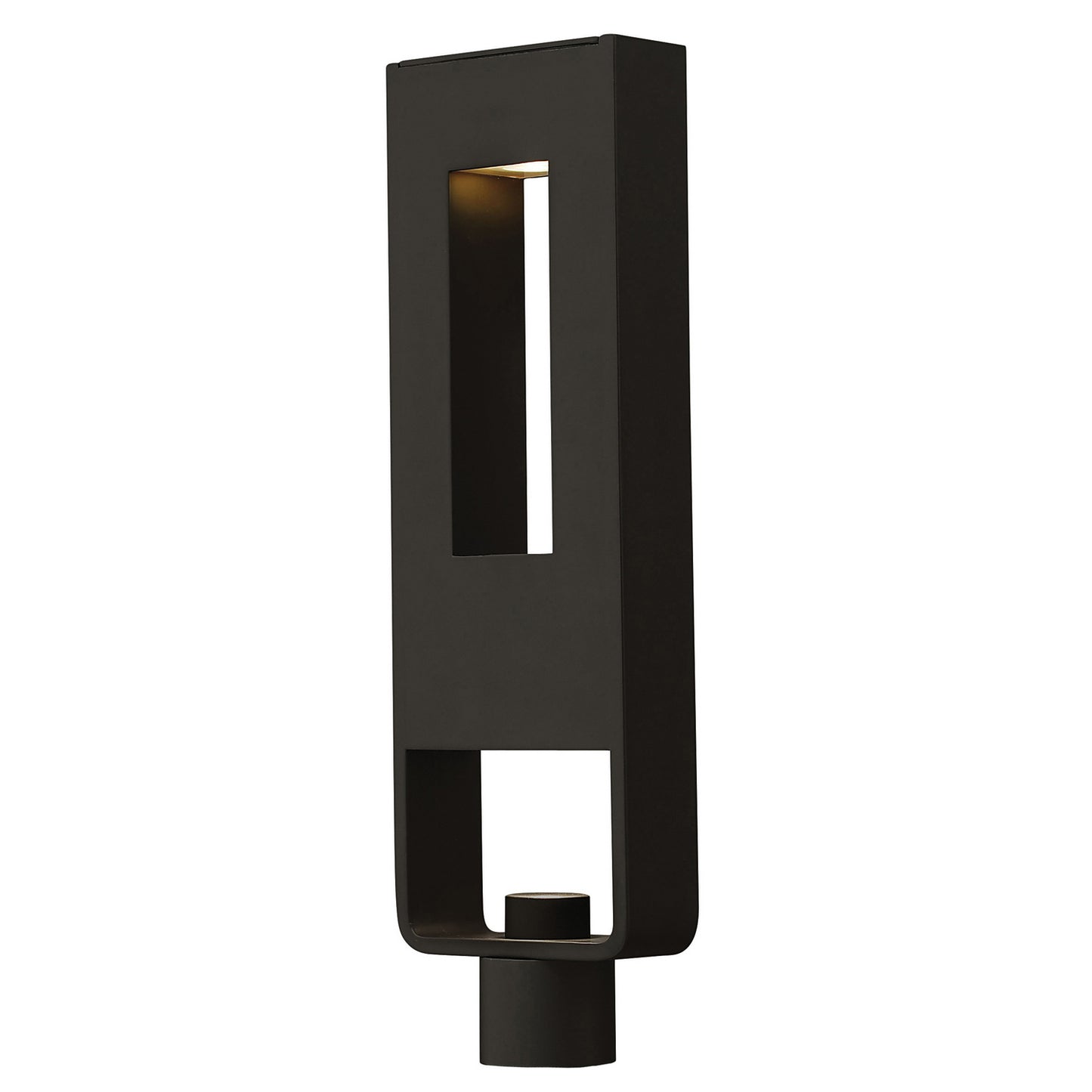 Atlantis LED Post Top or Pier Mount Lantern in Satin Black
