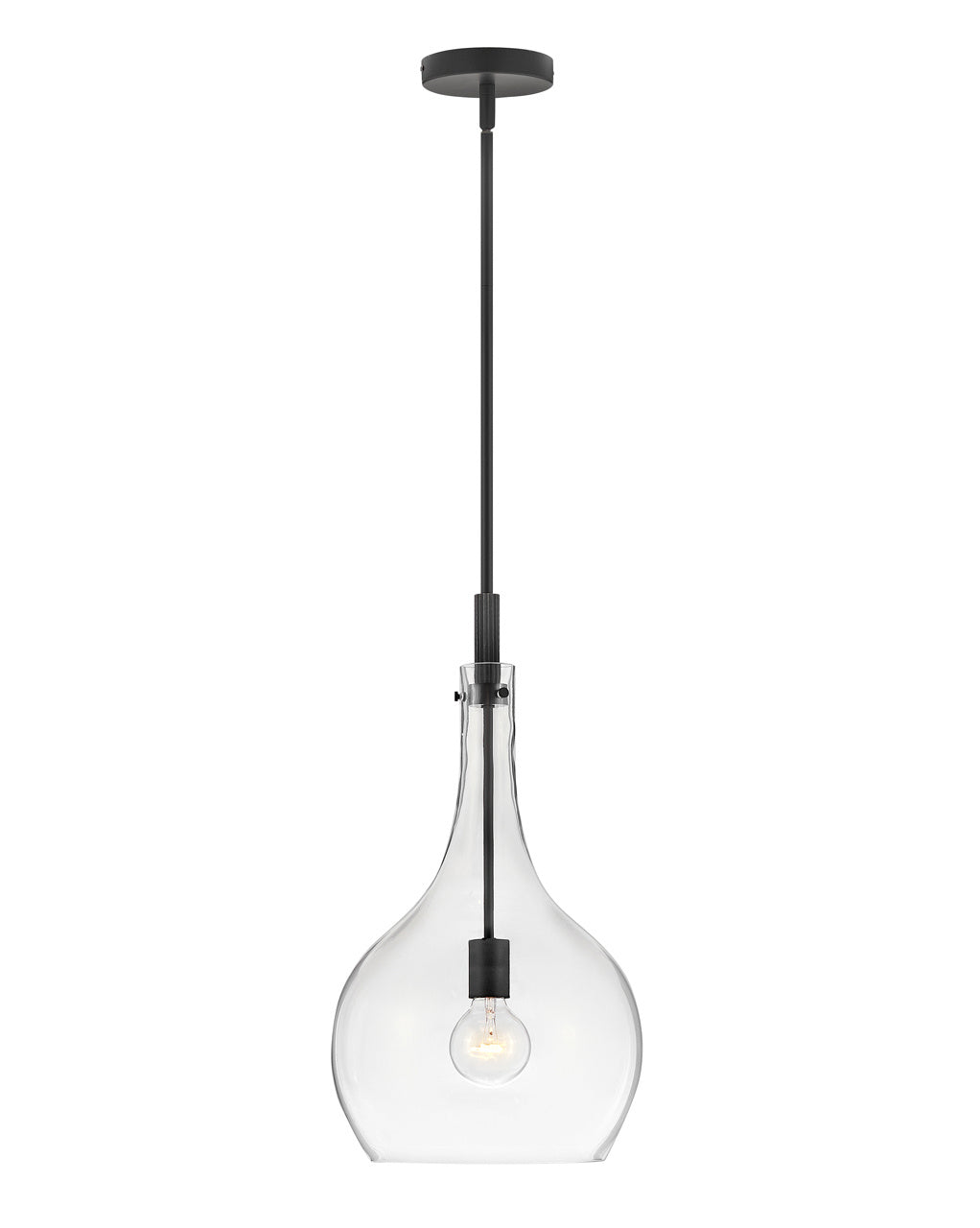 Ziggy LED Pendant in Black