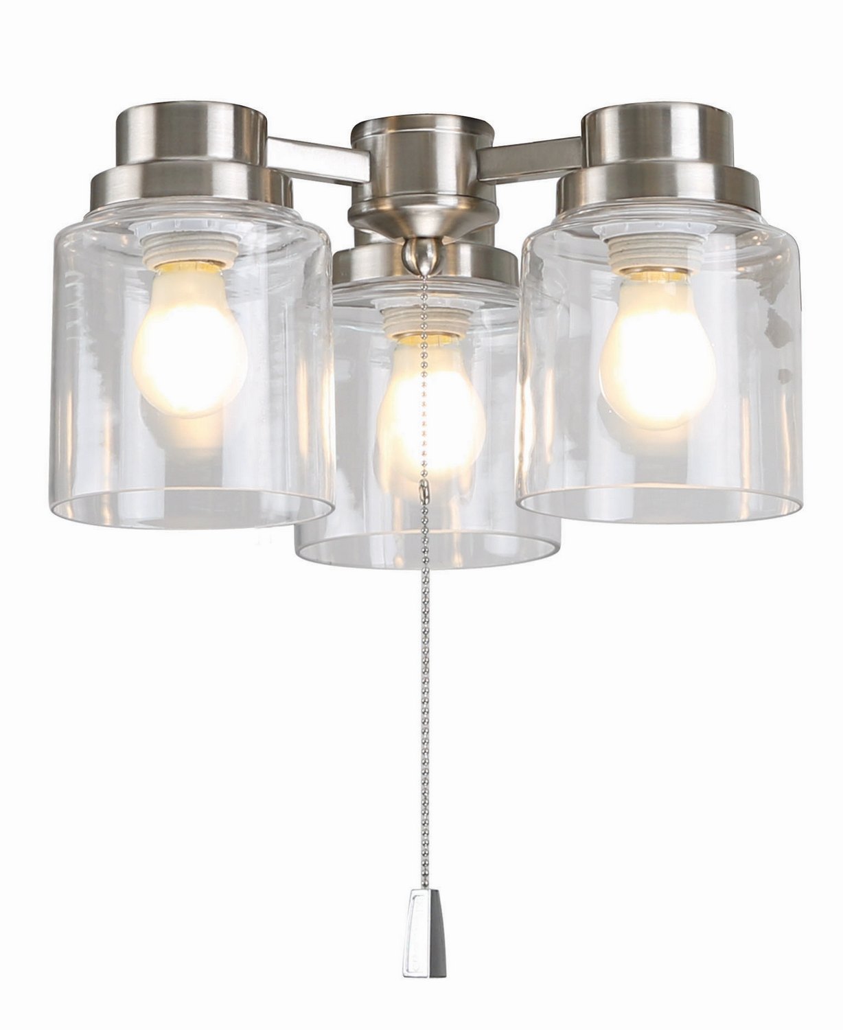 Light Kit-Armed LED Ceiling Fan Light Kit in Brushed Polished Nickel
