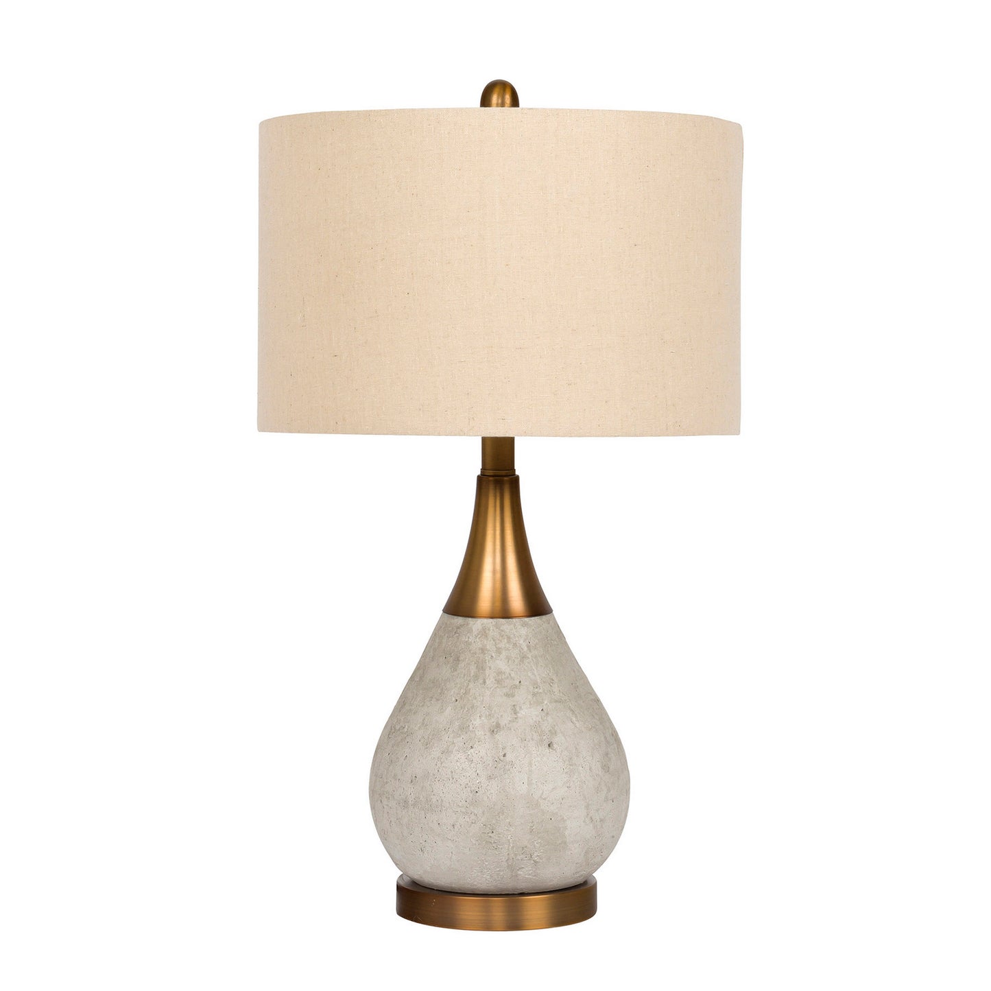 Table Lamp One Light Table Lamp in Concrete Brass