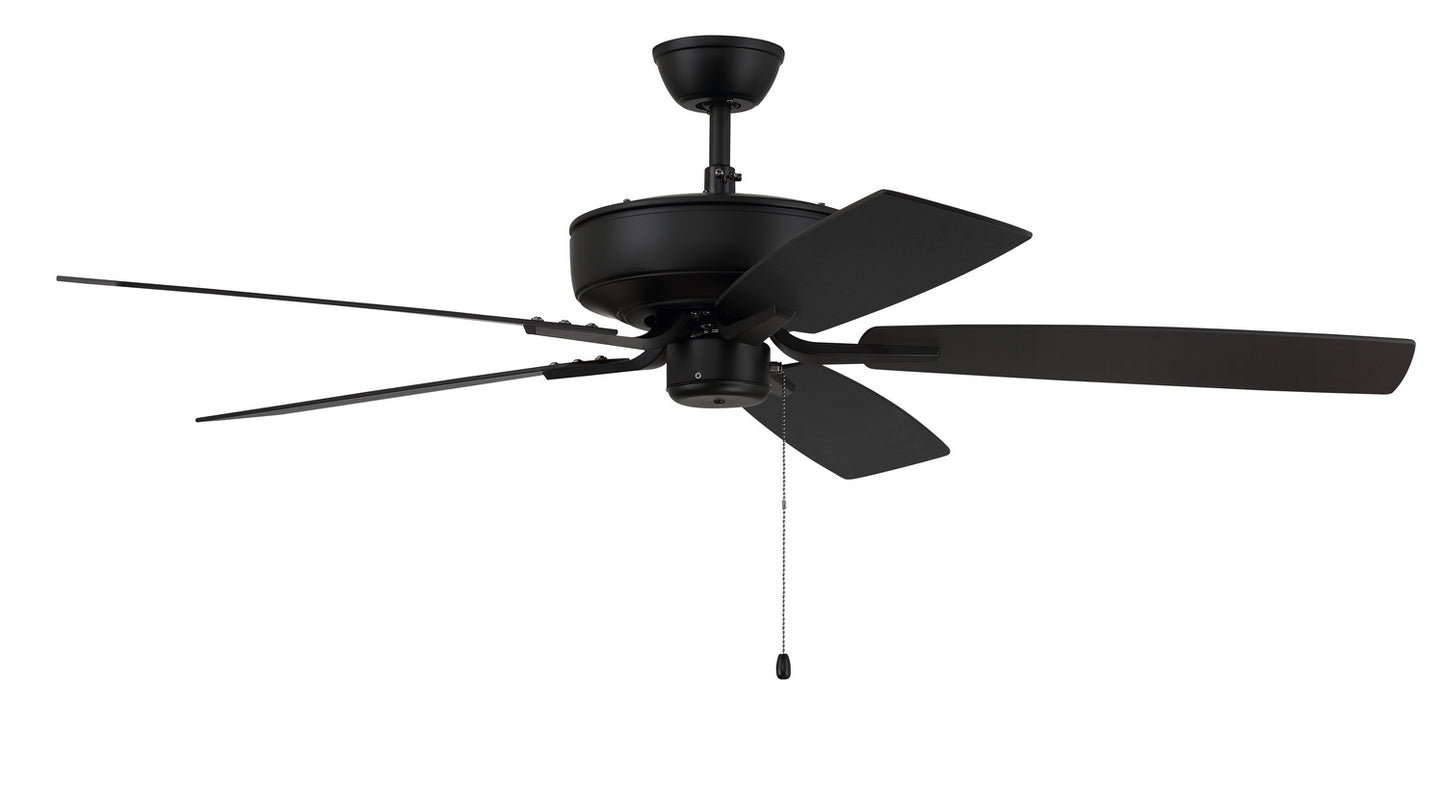 Craftmade - P52FB5-52FBGW - 52" Ceiling Fan - Pro Plus 52 Fan - Flat Black