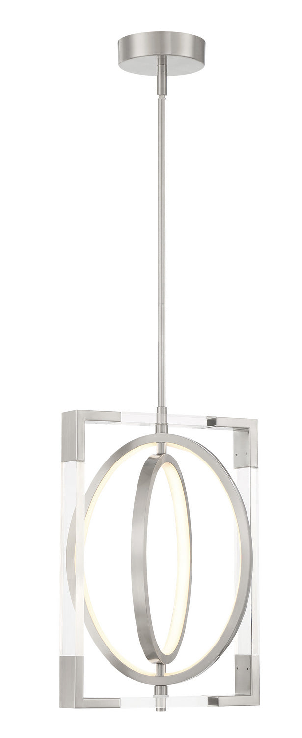 Double Take LED Pendant in Brushed Nickel