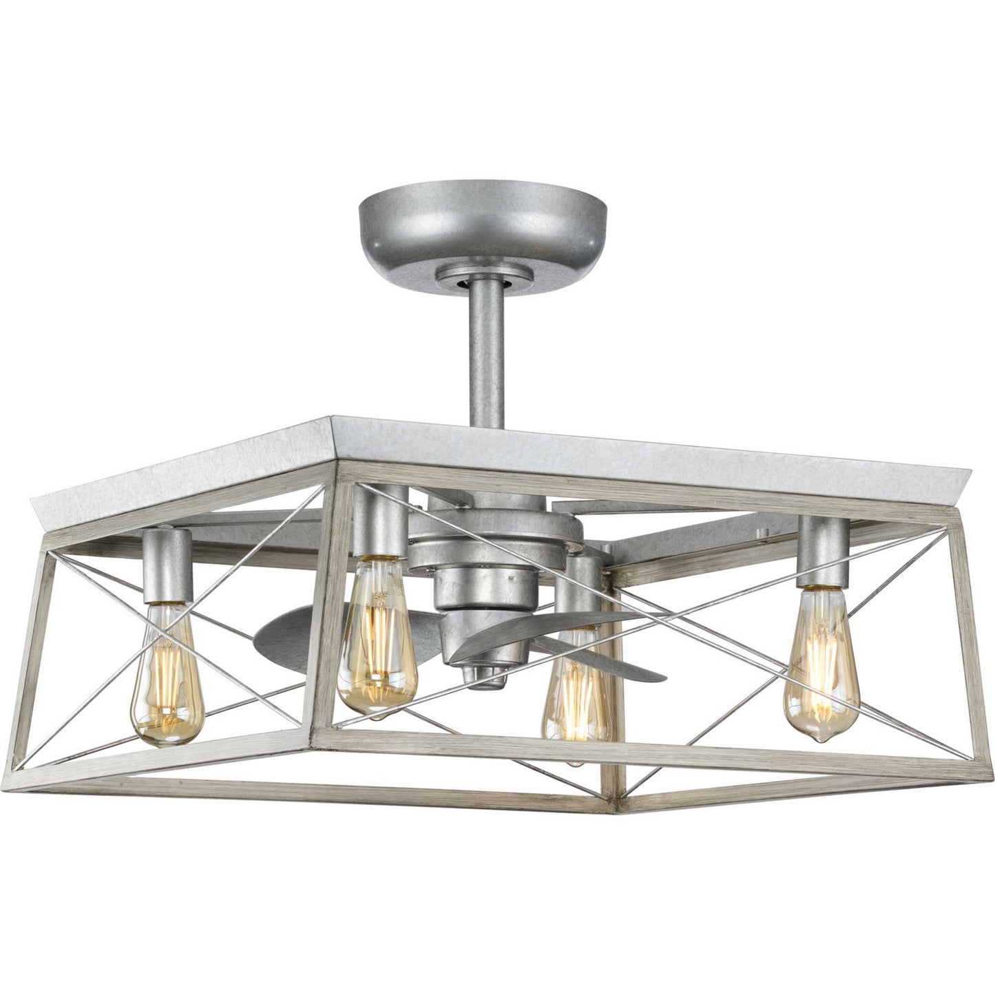 Progress Lighting - P250067-141-WB - 22" Ceiling Fan - Briarwood - Galvanized