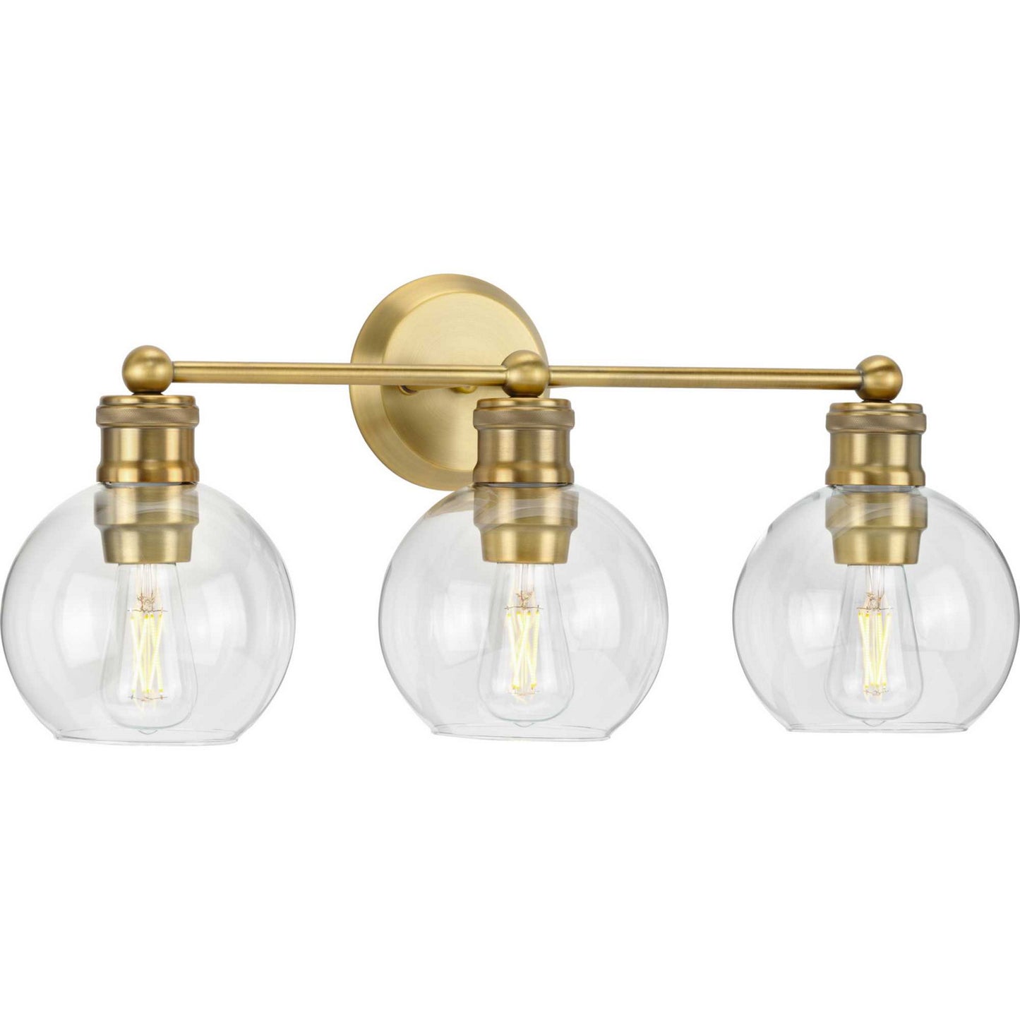 Hansford Three Light Bath Bracket in Vintage Brass