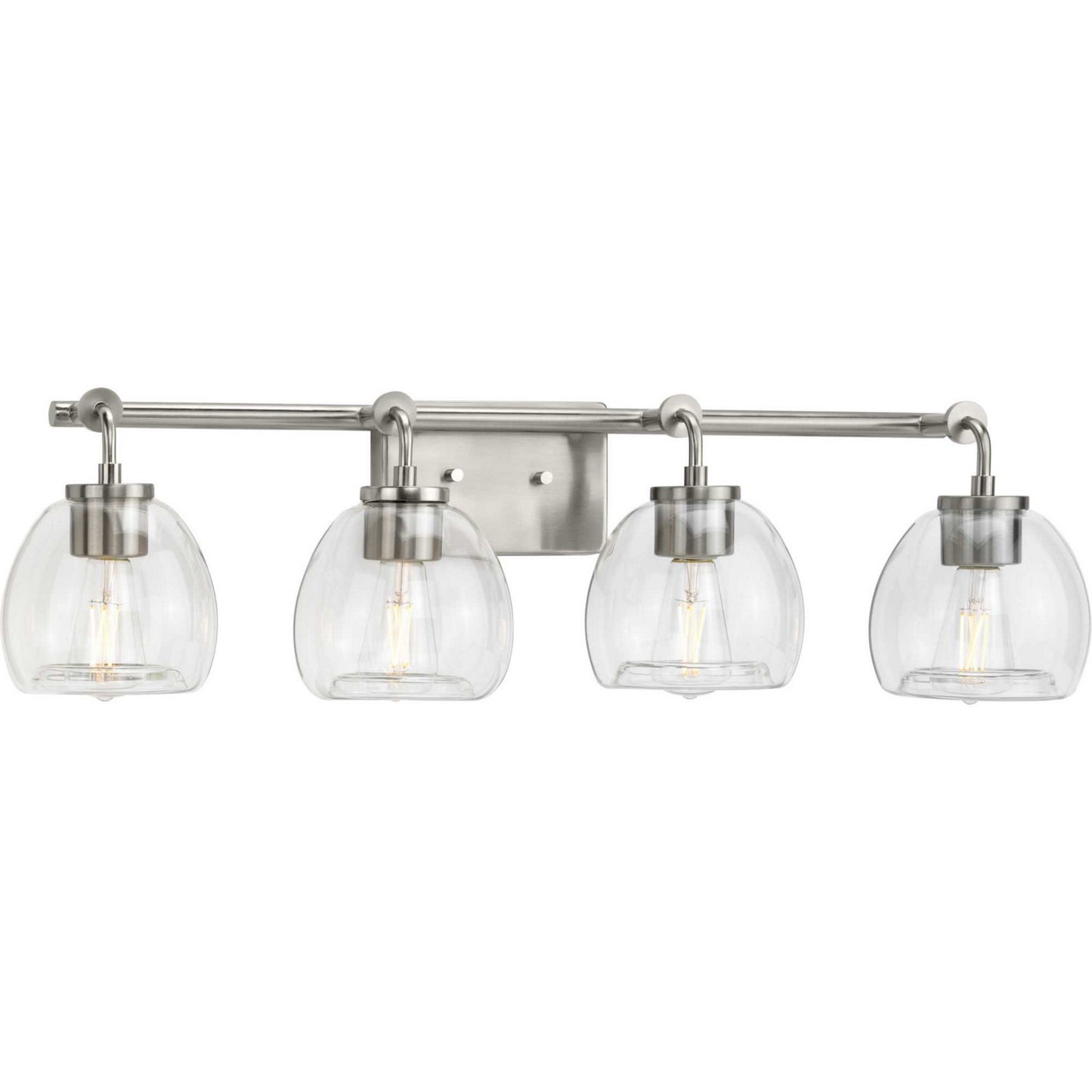 Progress Lighting - P300348-009 - Four Light Bath Bracket - Caisson - Brushed Nickel