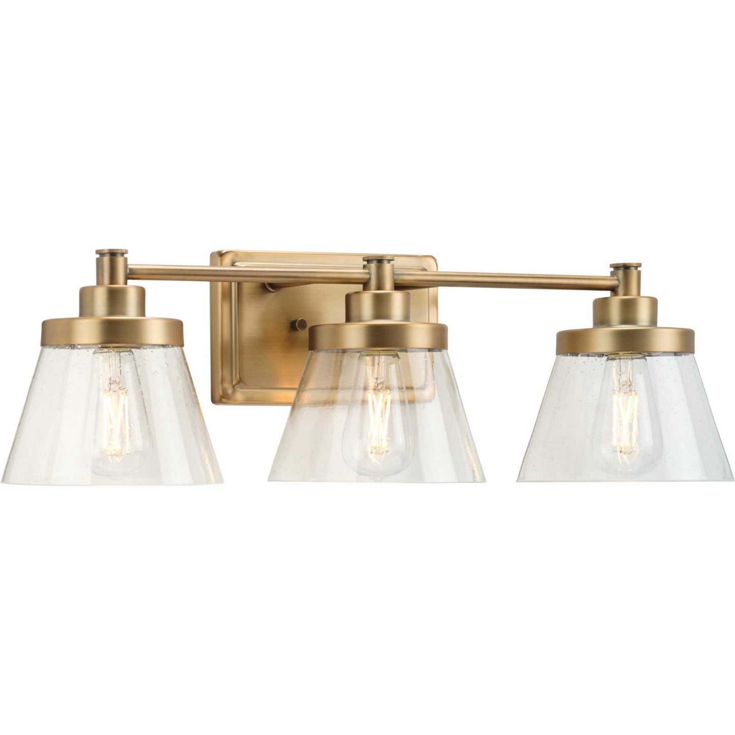 Hinton Three Light Bath Bracket in Vintage Brass