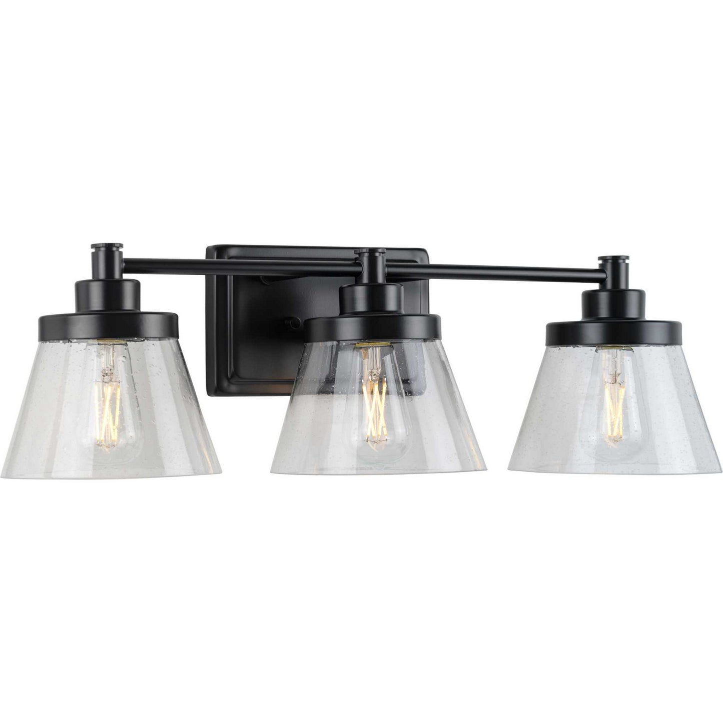 Hinton Three Light Bath Bracket in Matte Black