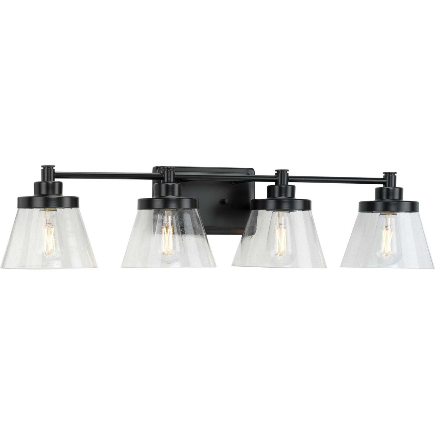 Hinton Four Light Bath Bracket in Matte Black