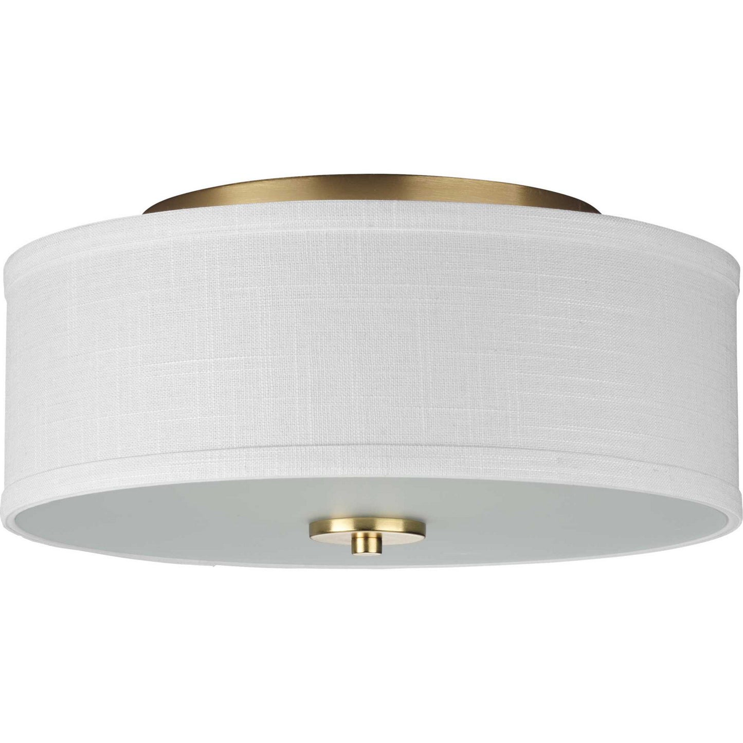 Inspire Two Light Semi-Flush Mount in Satin Brass