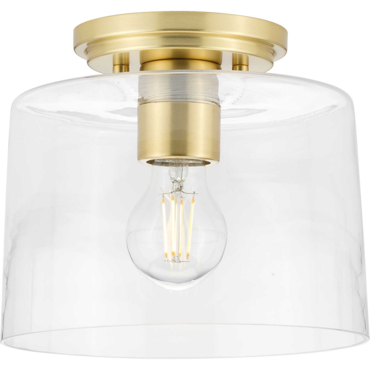 Progress Lighting - P350213-012 - One Light Flush Mount - Adley - Satin Brass
