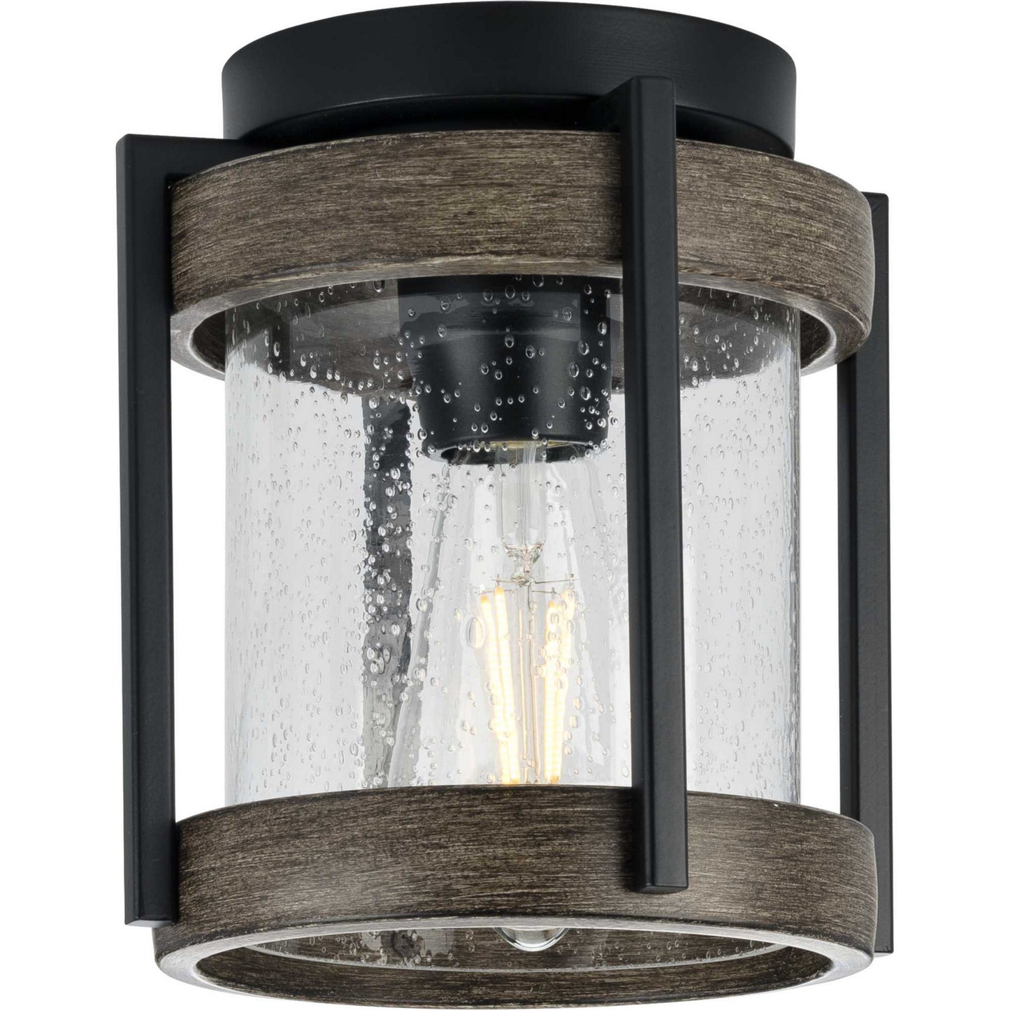 Whitmire One Light Outdoor Flushmount in Matte Black