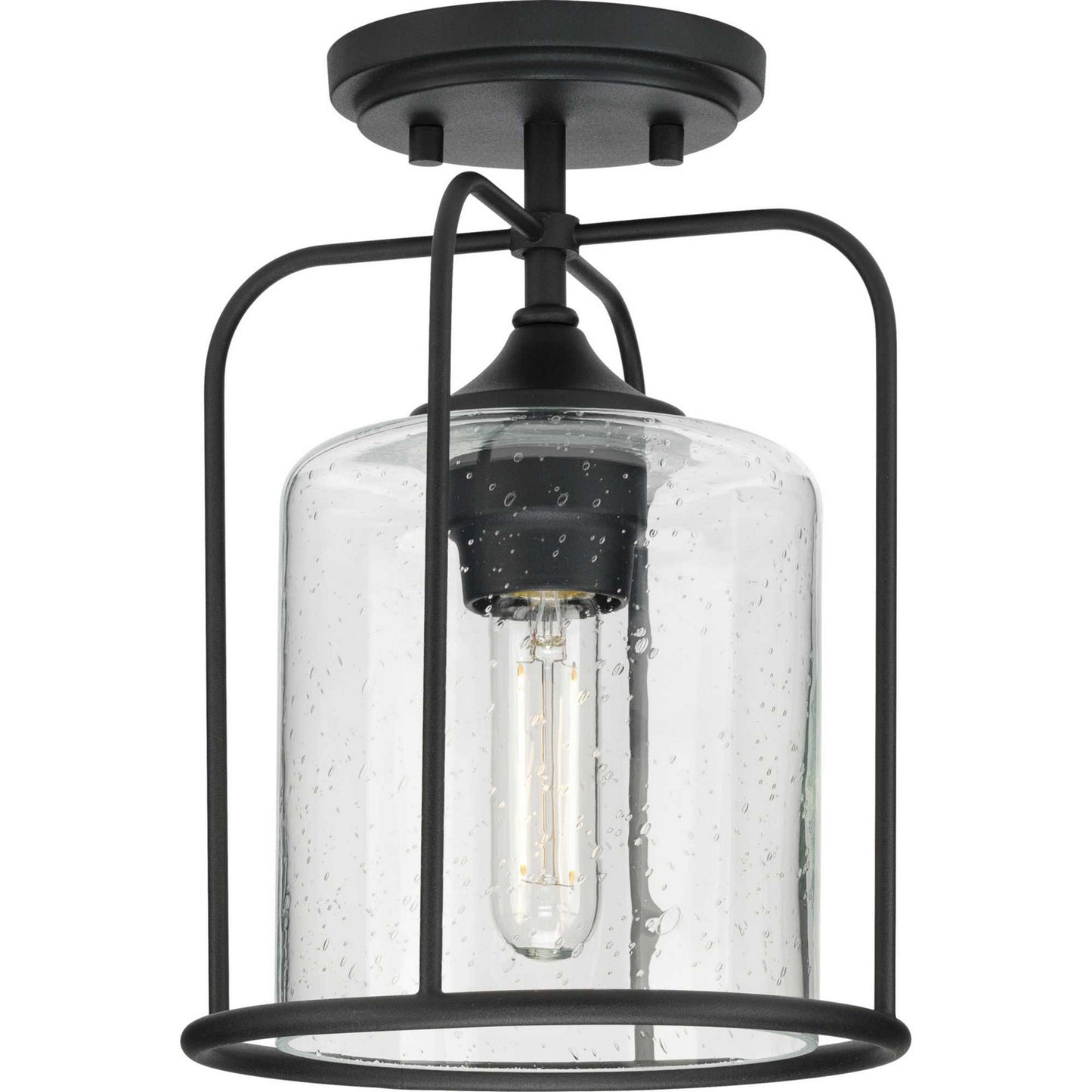 Progress Lighting - P550110-031 - One Light Outdoor Flushmount - Watch Hill - Black