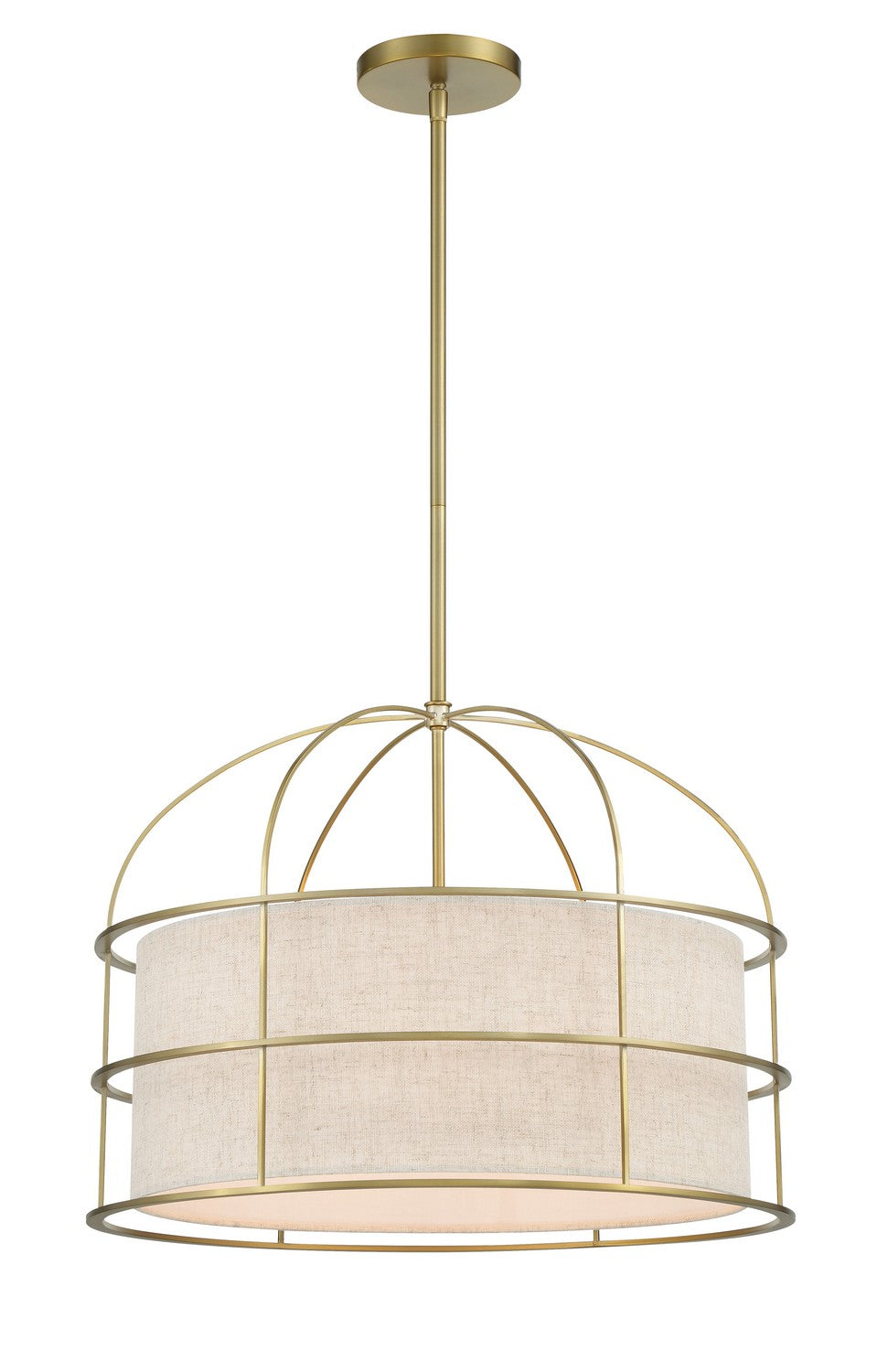 Gateway Park Five Light Pendant in Soft Brass