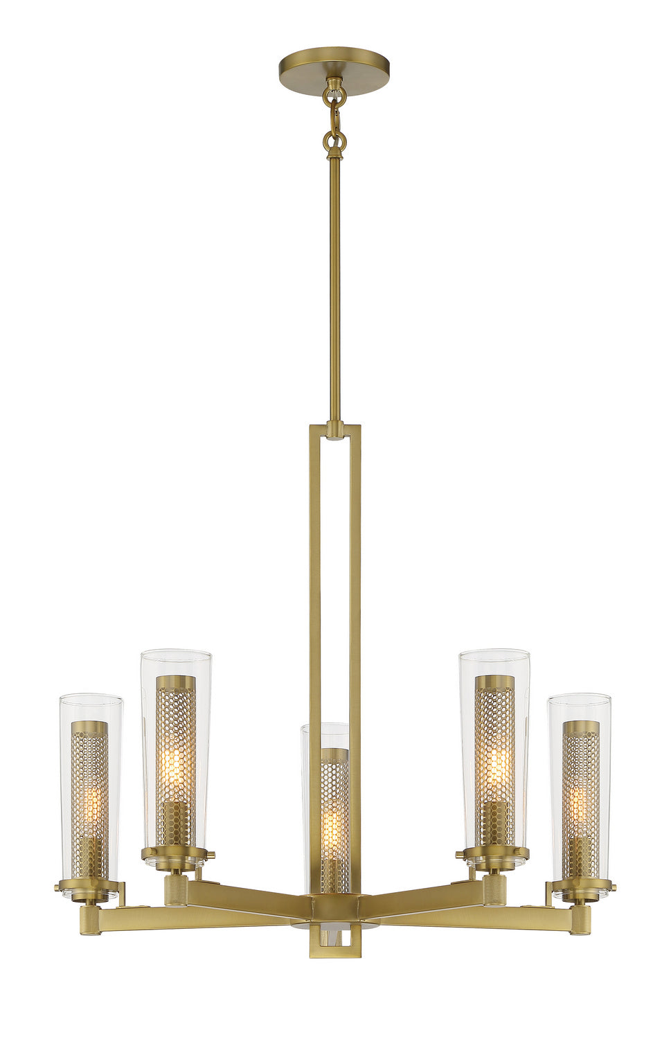 Emmerham Five Light Chandelier in Soft Brass