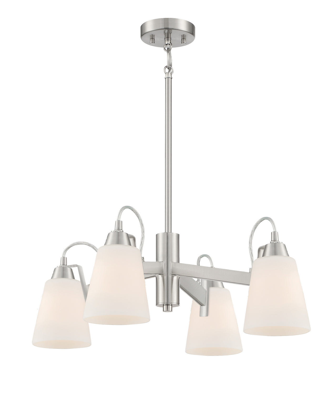 Beckonridge Four Light Chandelier in Brushed Nickel