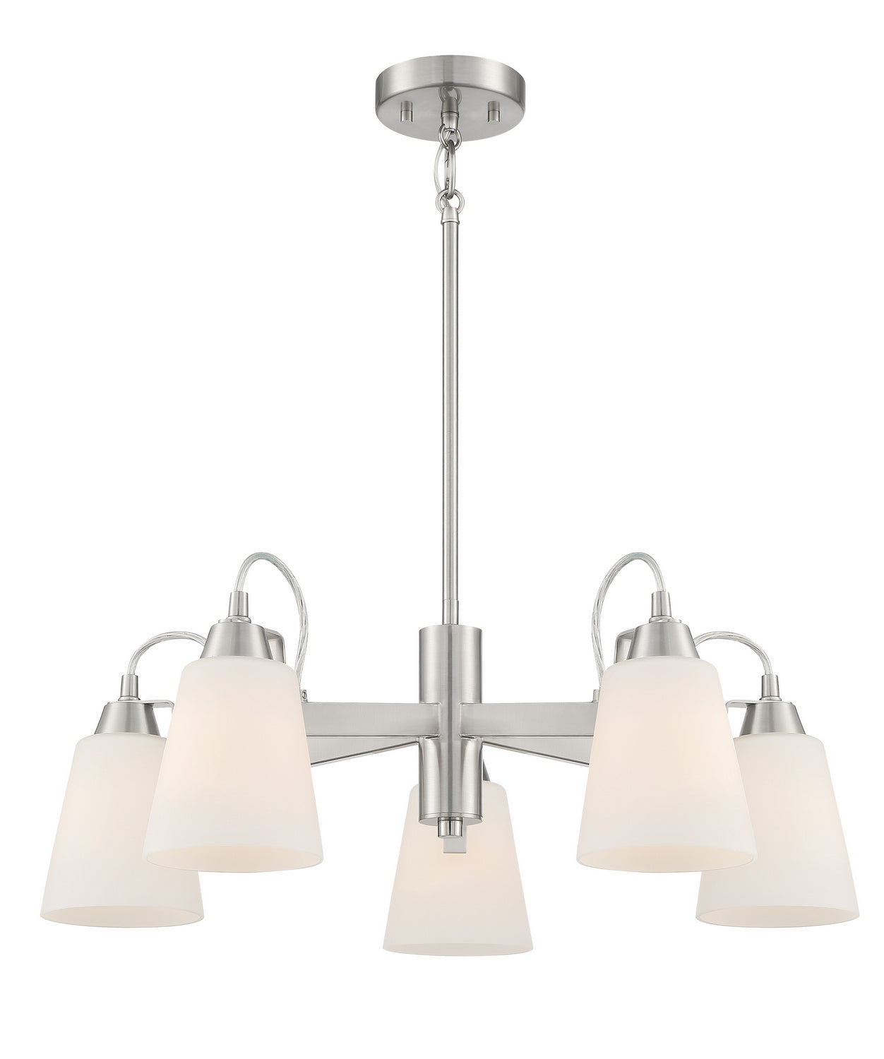 Beckonridge Five Light Chandelier in Brushed Nickel