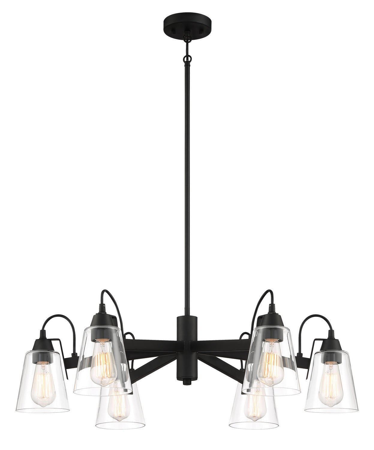 Beckonridge Six Light Chandelier in Coal