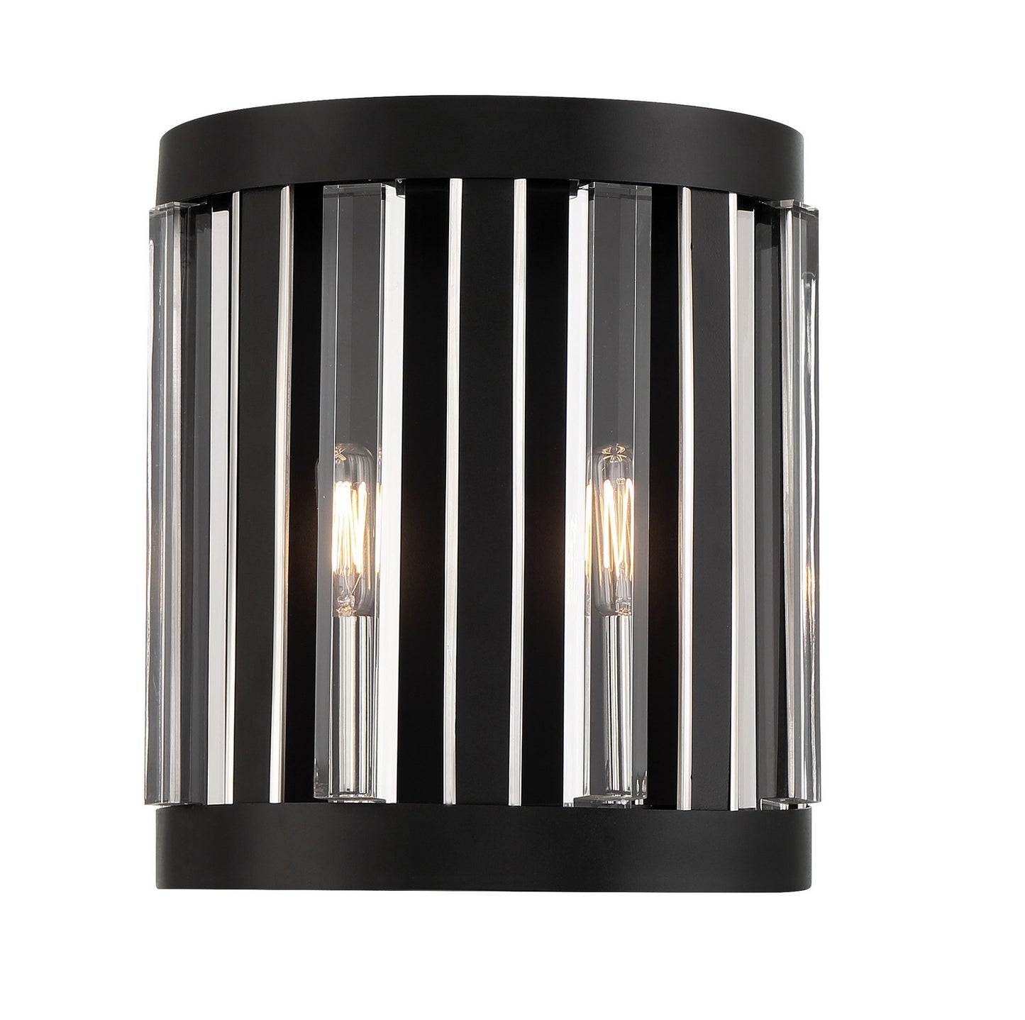 Majestic Splendor Two Light Wall Sconce in Sand Coal And Polished Nickel