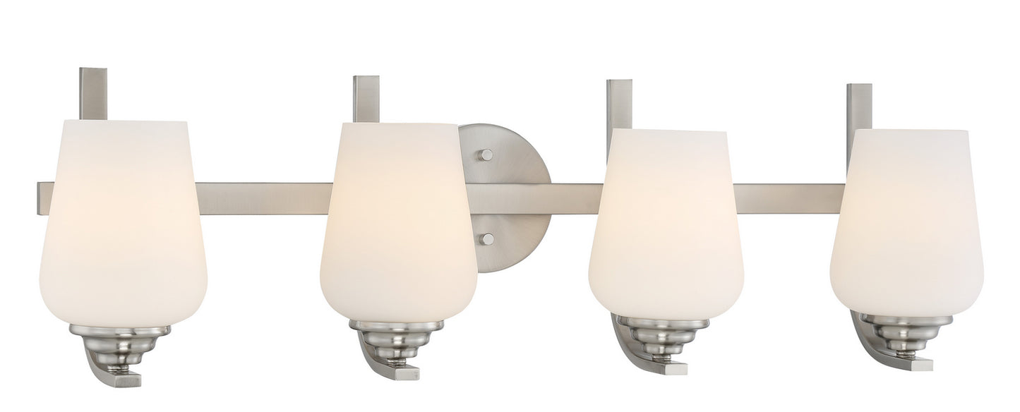 Shyloh Four Light Bath in Brushed Nickel