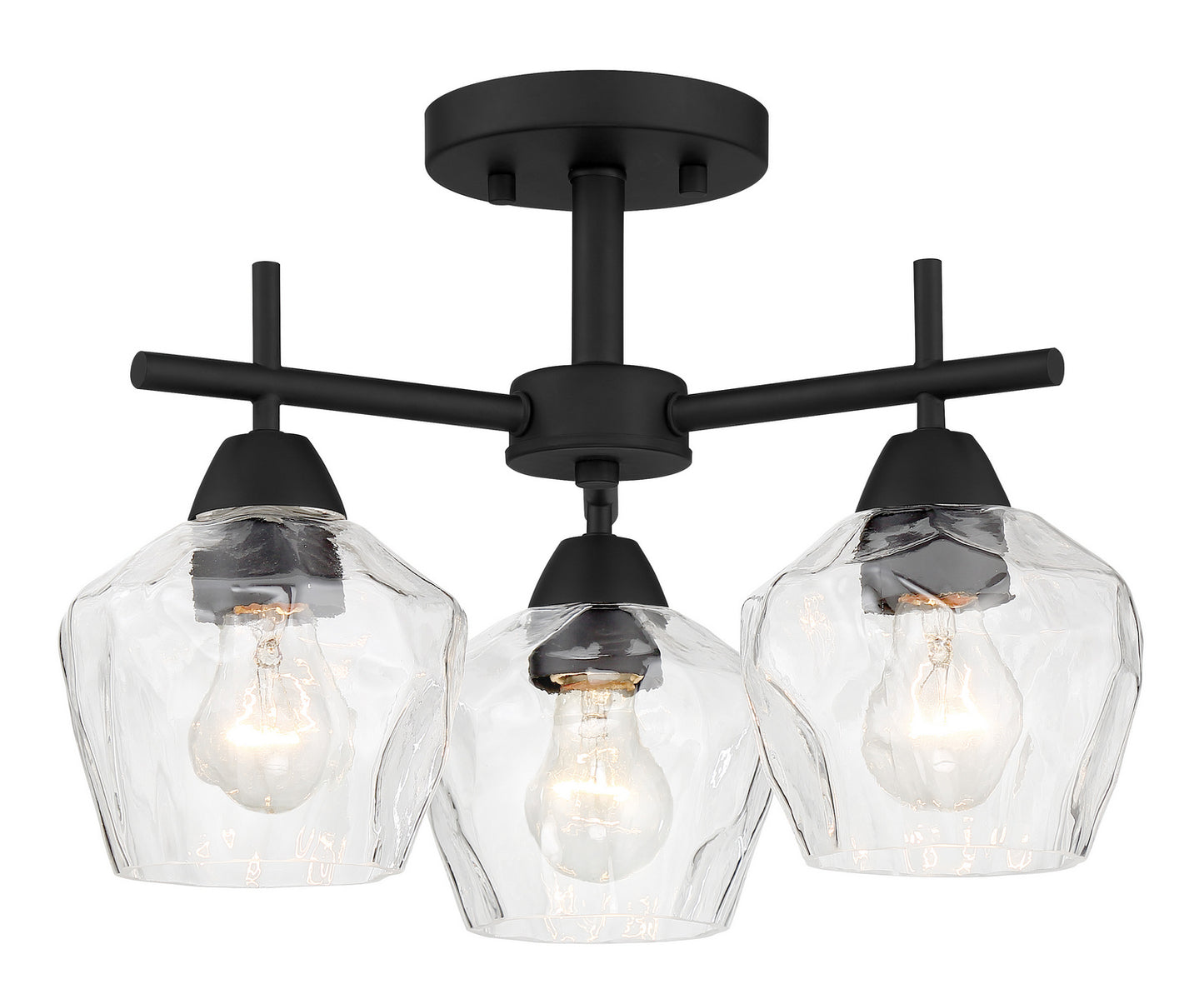 Camrin Three Light Semi Flush / Chandelier in Coal