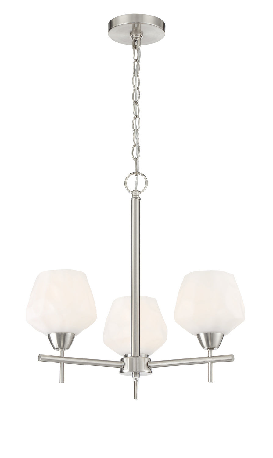 Camrin Three Light Chandelier in Brushed Nickel