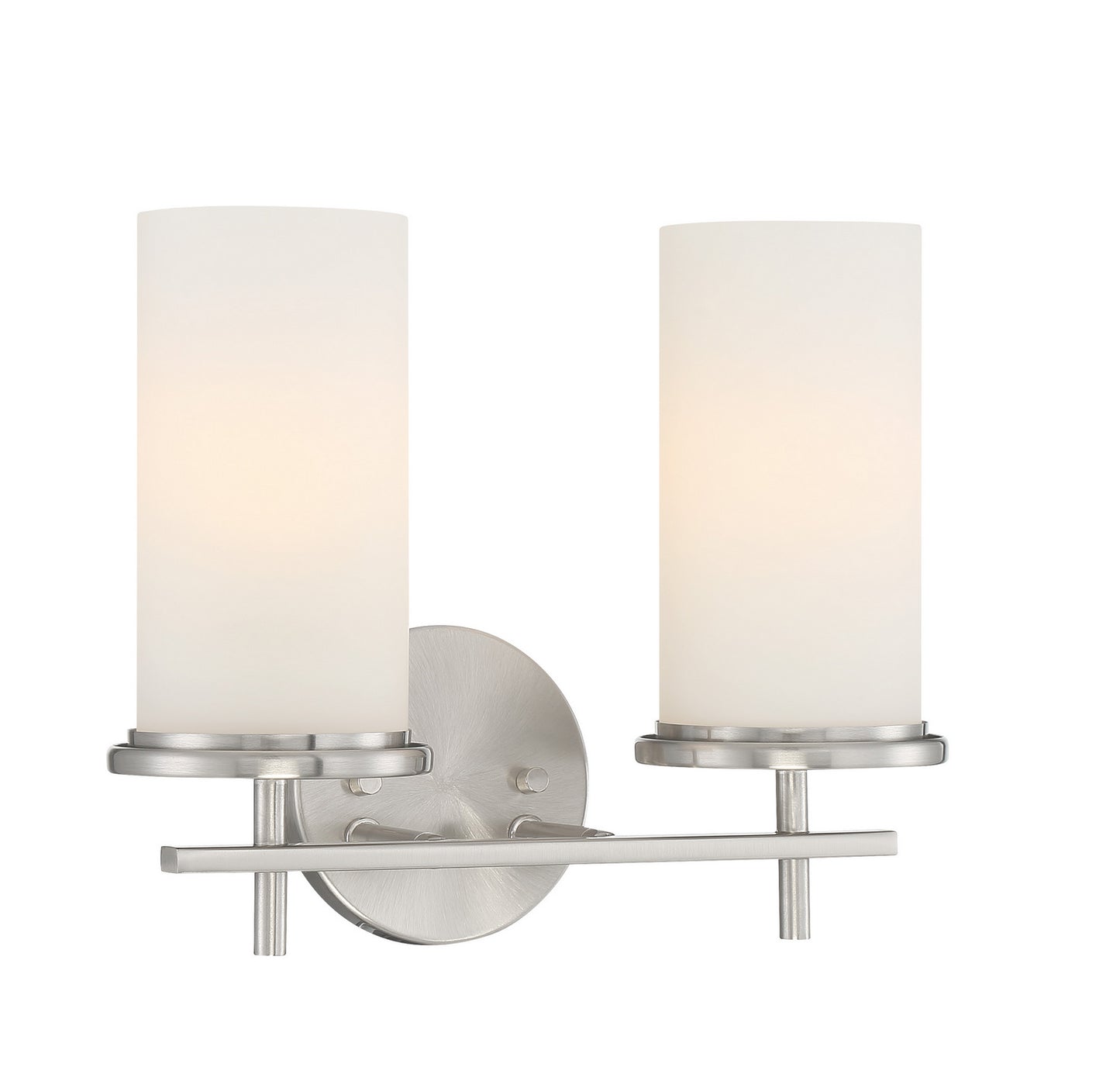 Haisley Two Light Bath Bar in Brushed Nickel