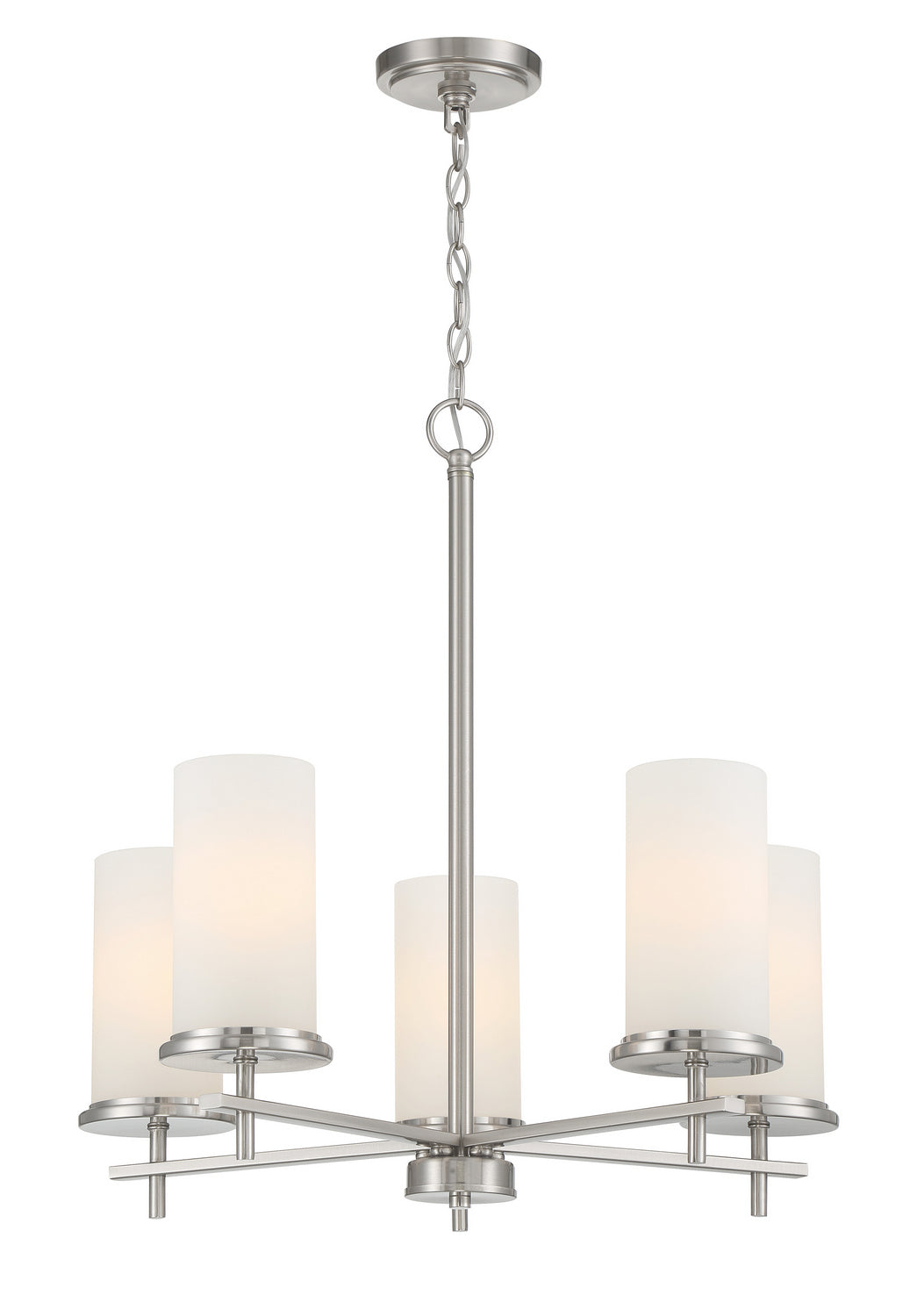 Haisley Five Light Chandelier in Brushed Nickel