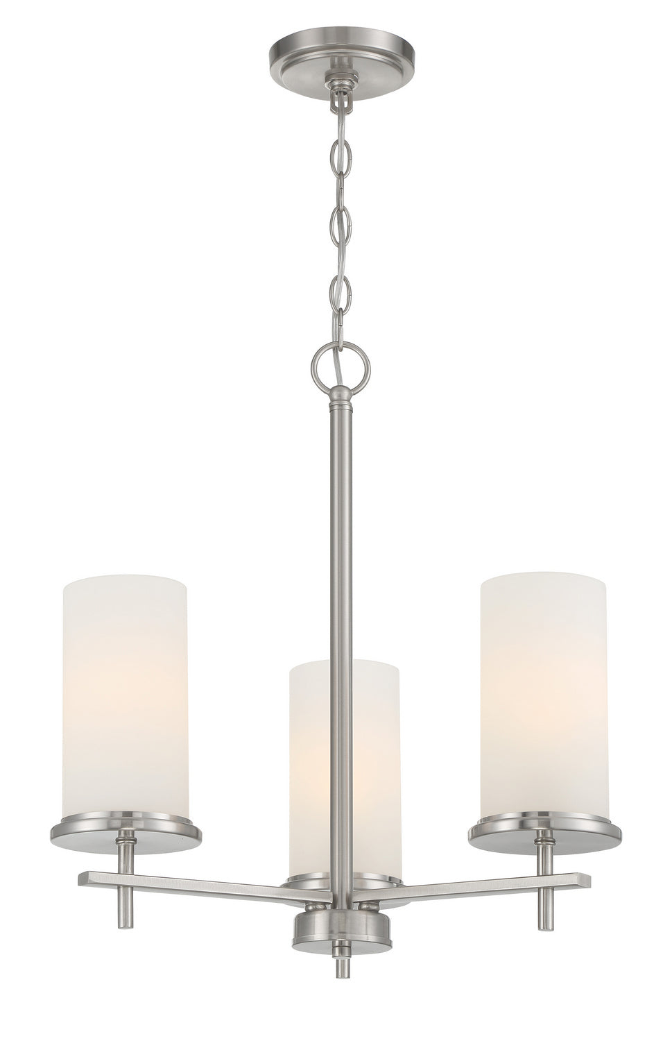 Haisley Three Light Chandelier in Brushed Nickel