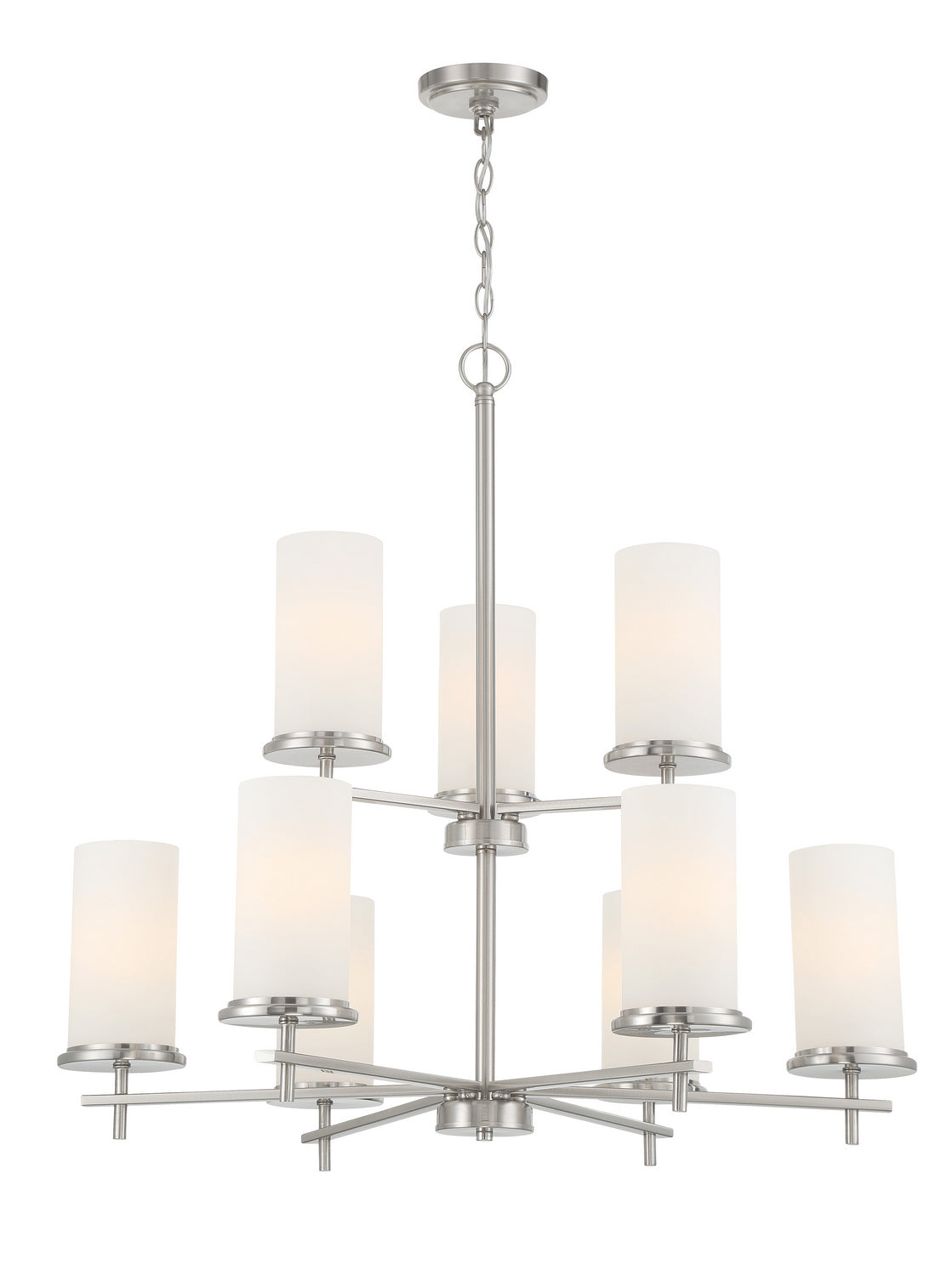 Haisley Nine Light Chandelier in Brushed Nickel
