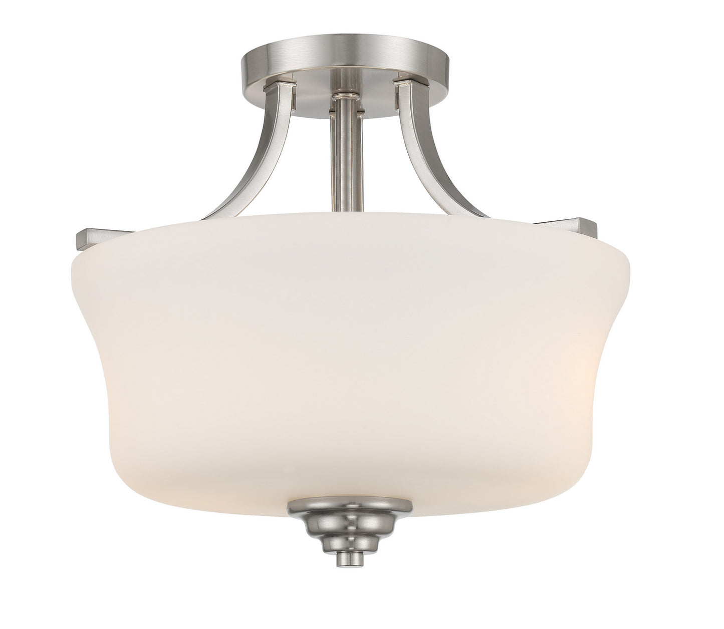 Shyloh Two Light Semi Flush Mount in Brushed Nickel