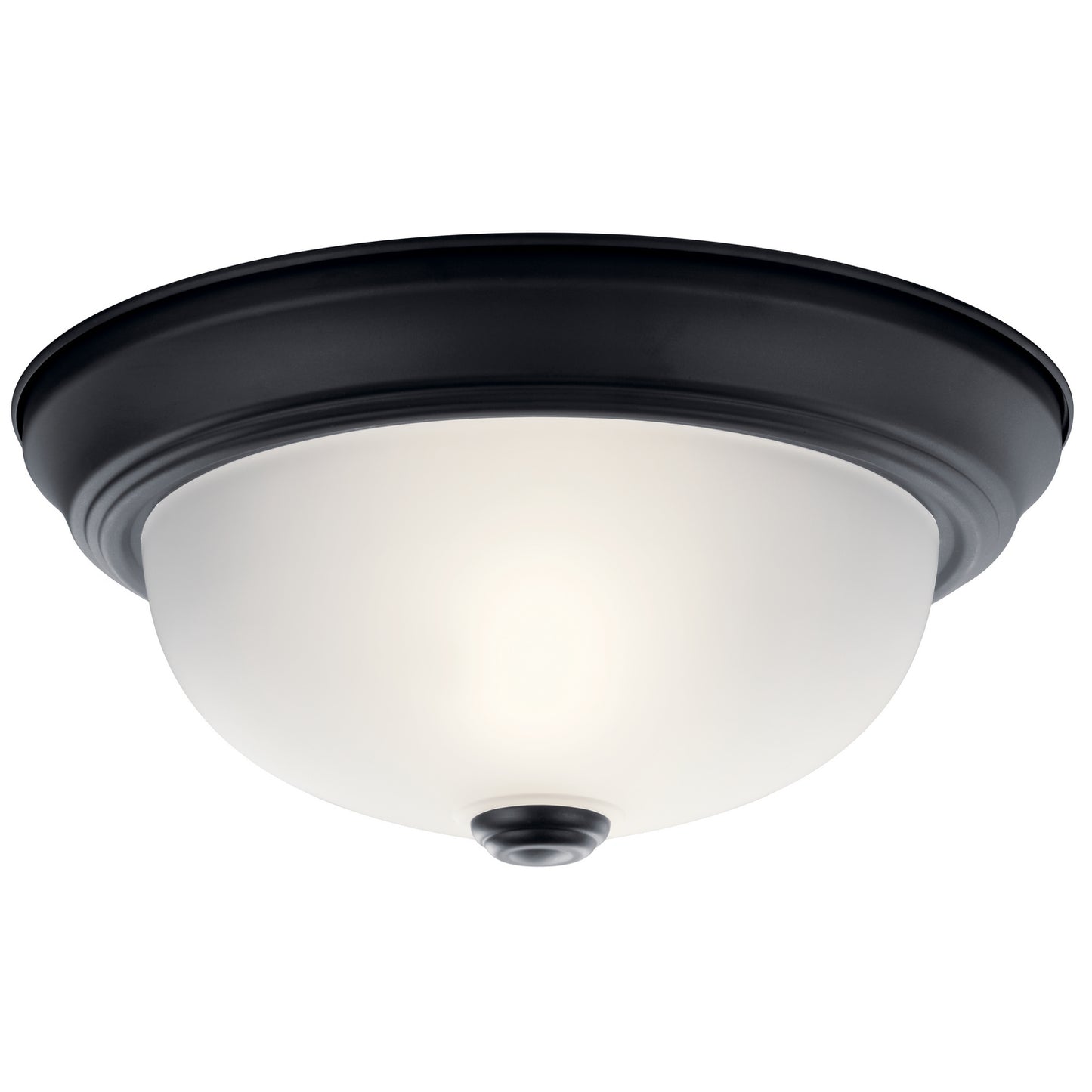 Two Light Flush Mount in Black