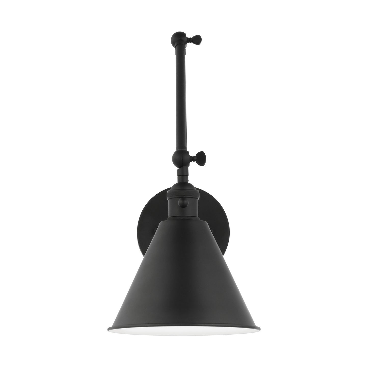 Salem One Light Wall Sconce in Midnight Black