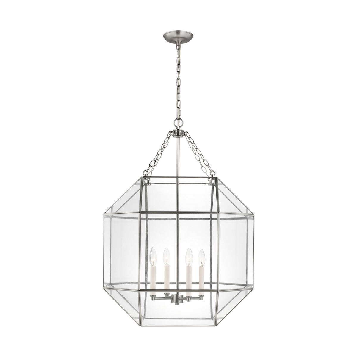 Morrison Four Light Lantern in Brushed Nickel