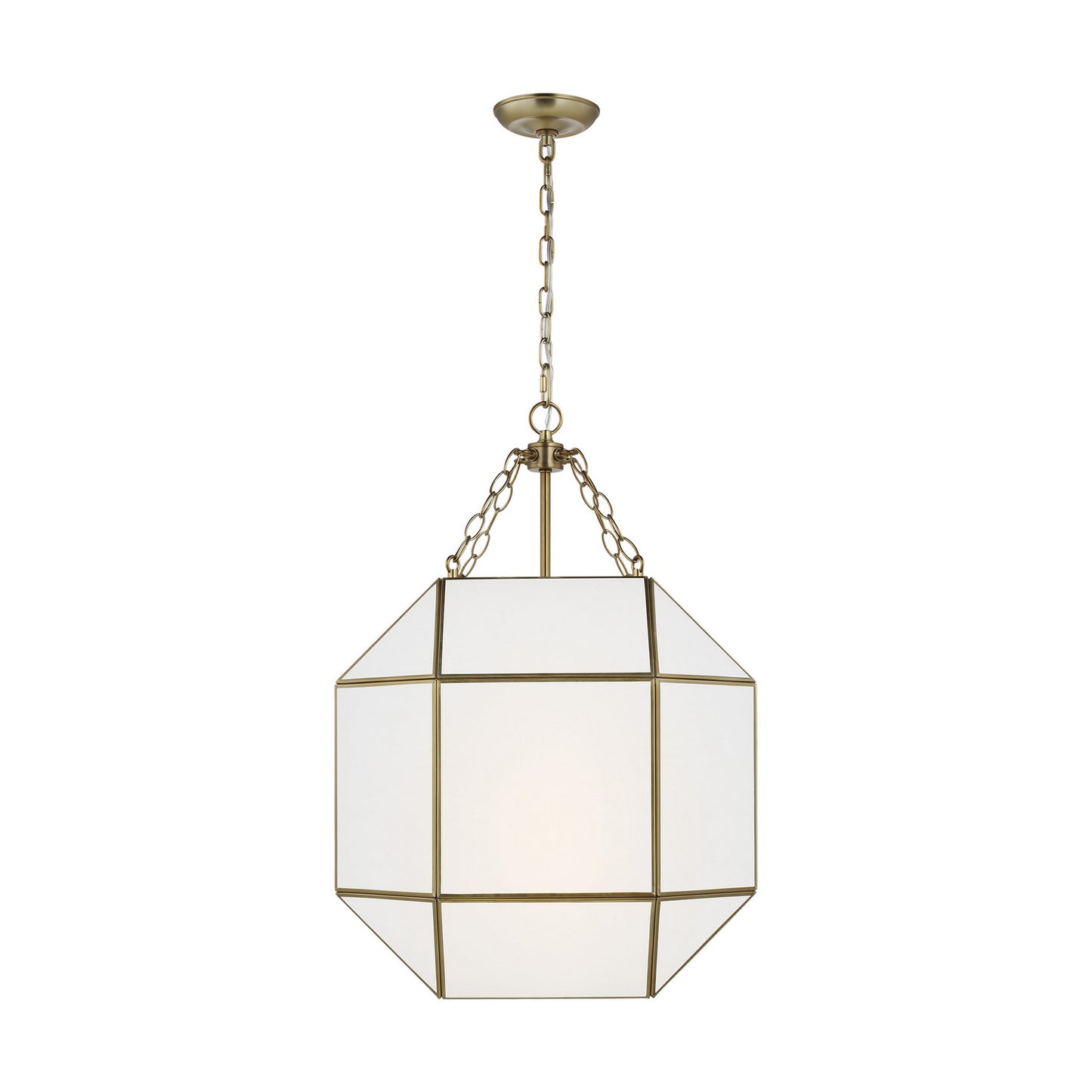 Morrison Three Light Lantern in Satin Brass